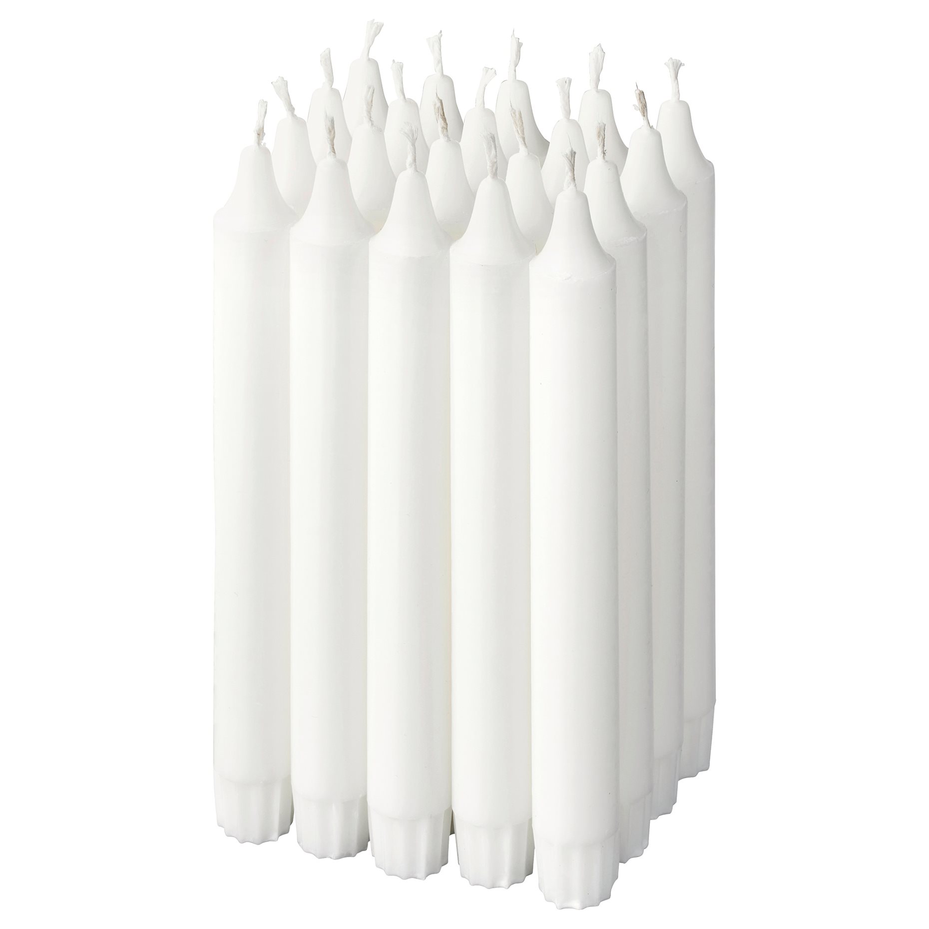 JUBLA, unscented chandelier candle, 20 pack, 601.919.16