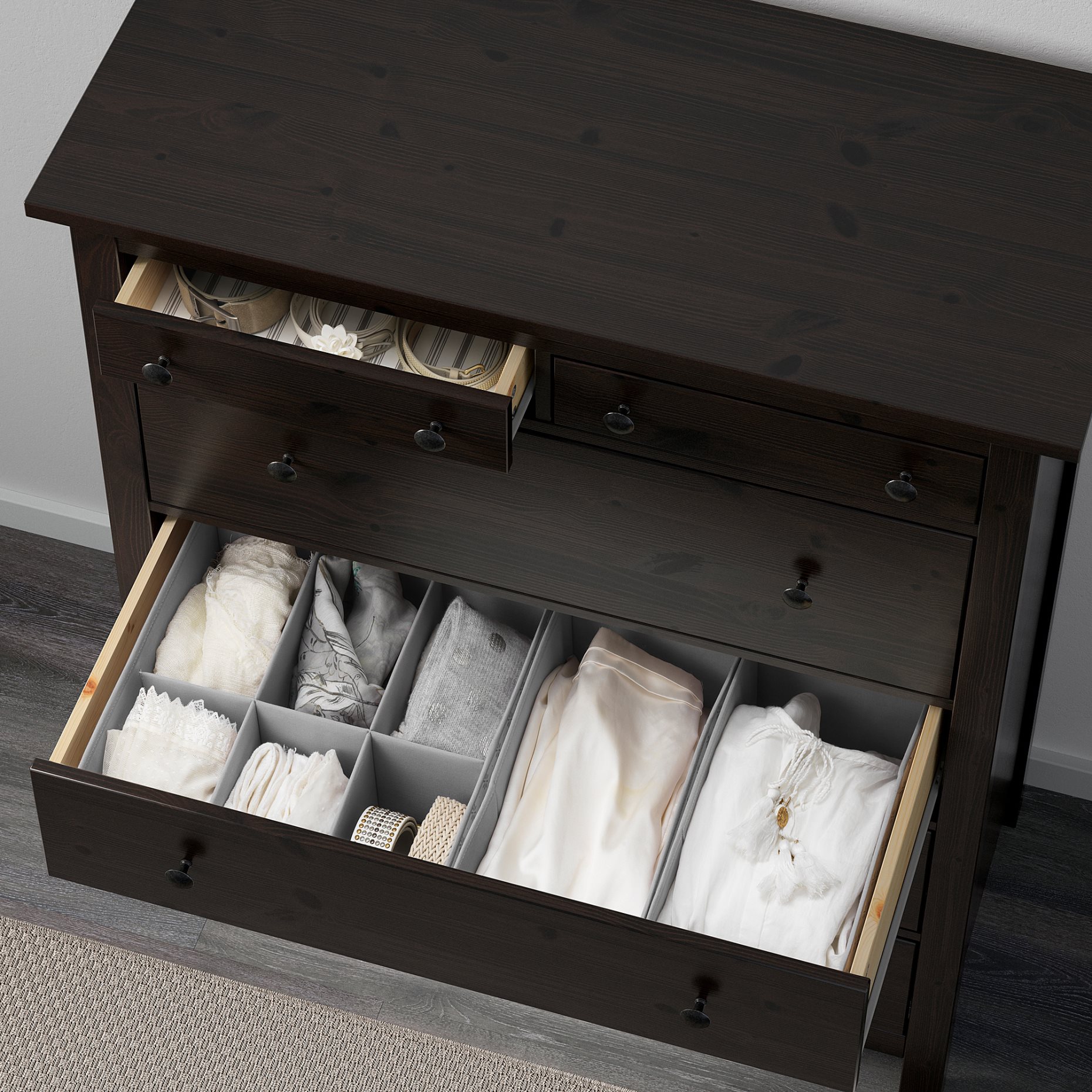 HEMNES, chest of 6 drawers, 602.392.68