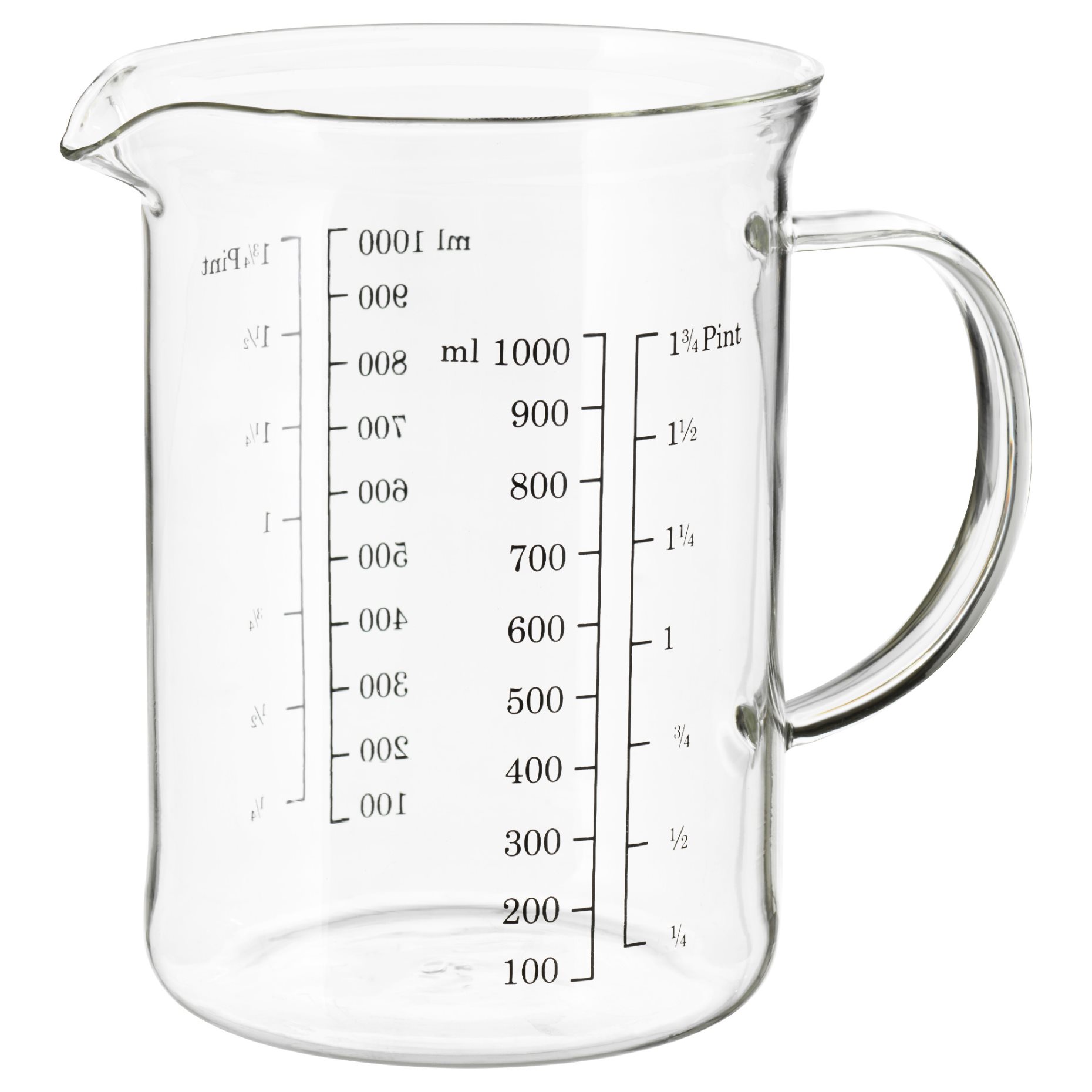 VARDAGEN, γυάλινη κανάτα-μεζούρα, 1.0 l, 603.233.04