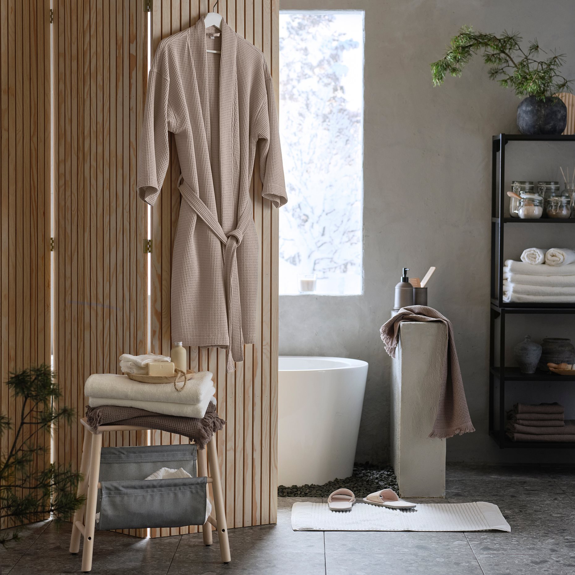 BJÄLVEN, bath robe, S/M, 605.129.79