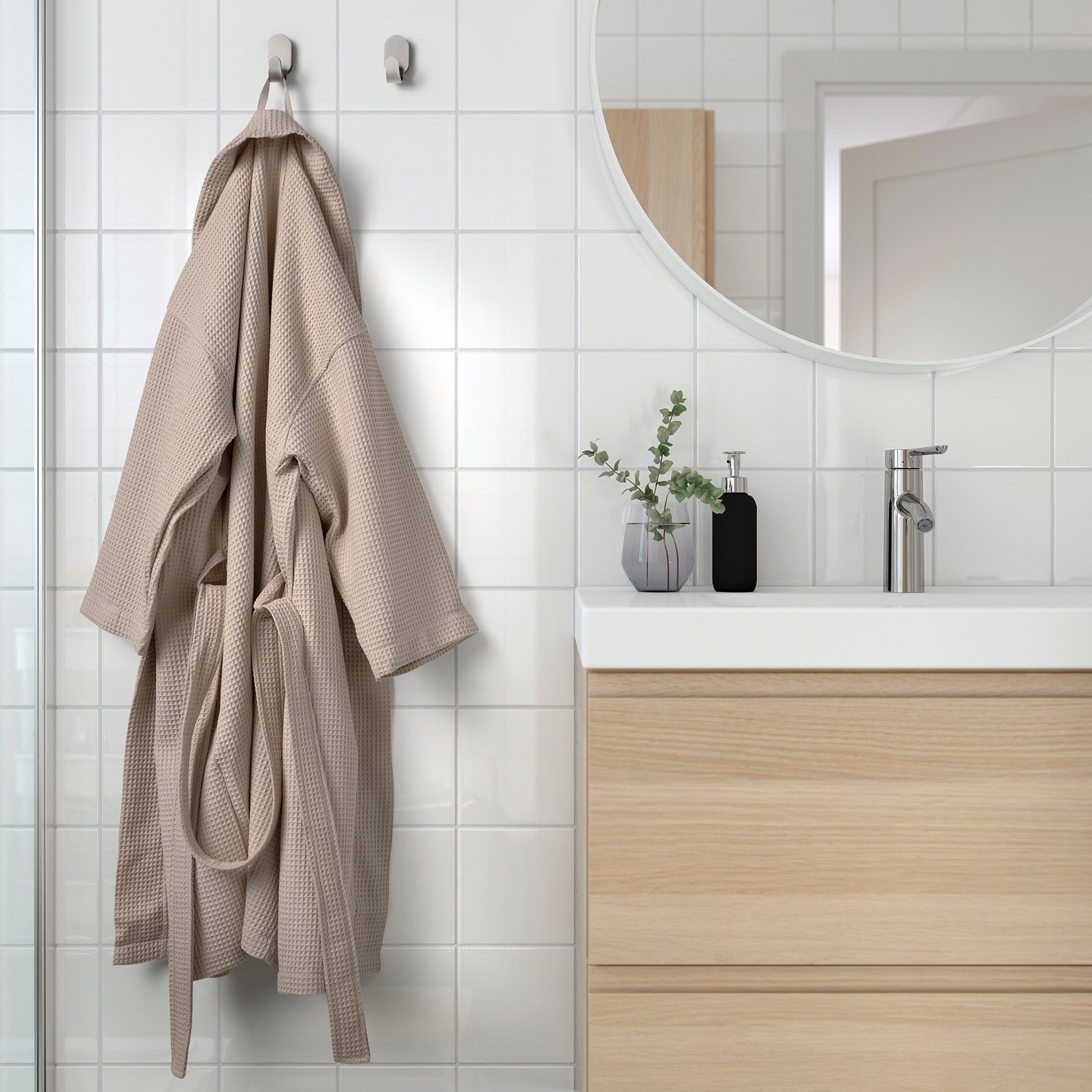 BJÄLVEN, bath robe, S/M, 605.129.79