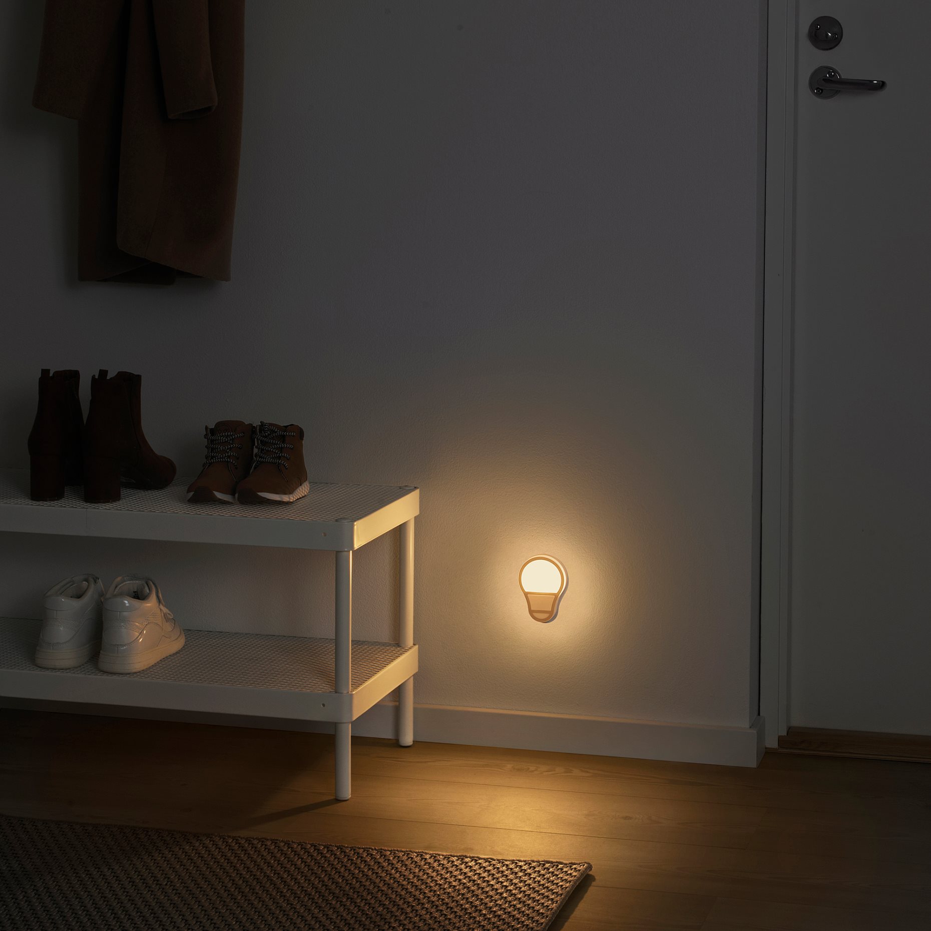 ANKARLÄGG, nightlight with built-in LED light source and sensor, battery-operated, 606.128.27