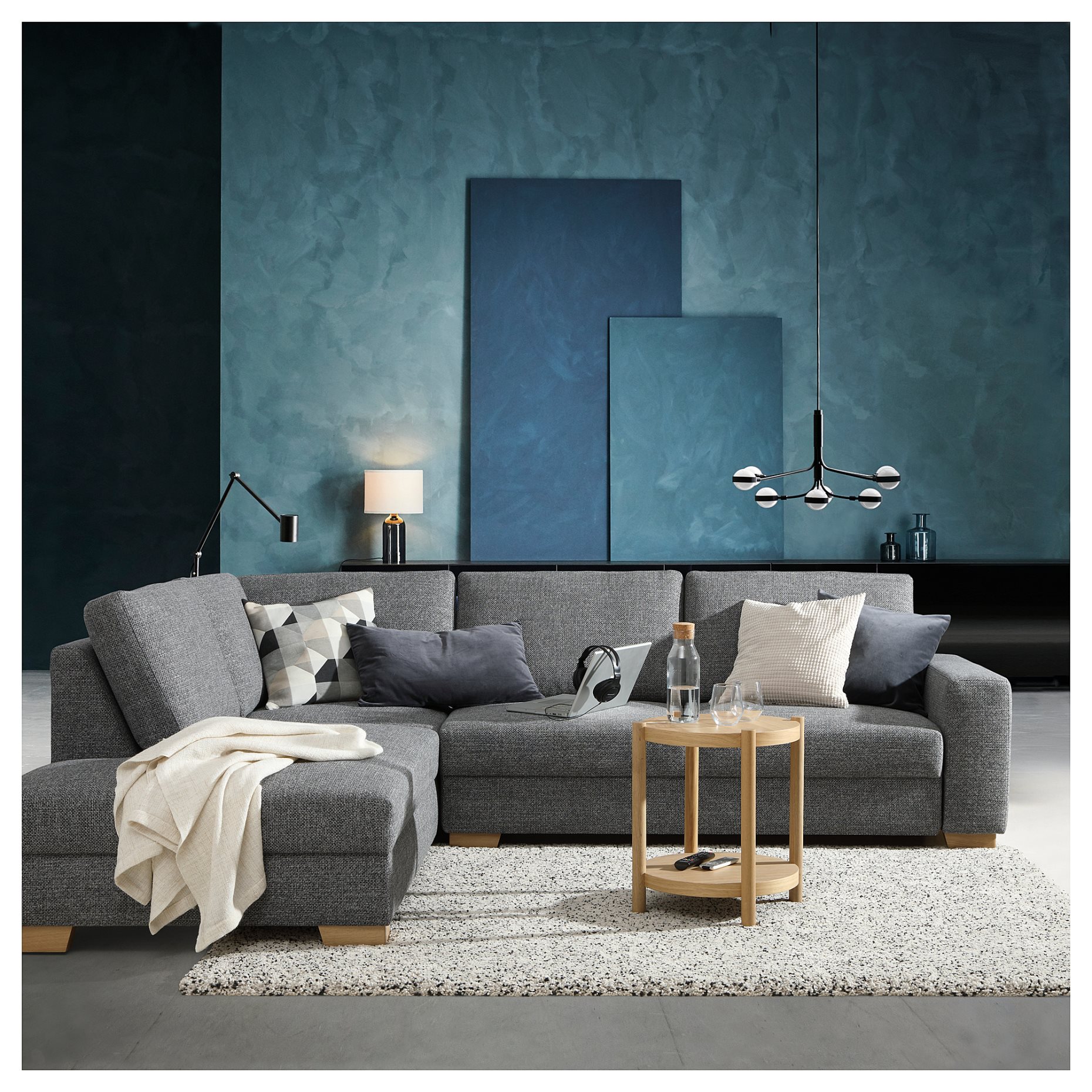 SÖRVALLEN, corner sofa 3-seat with open end/left, 693.041.41