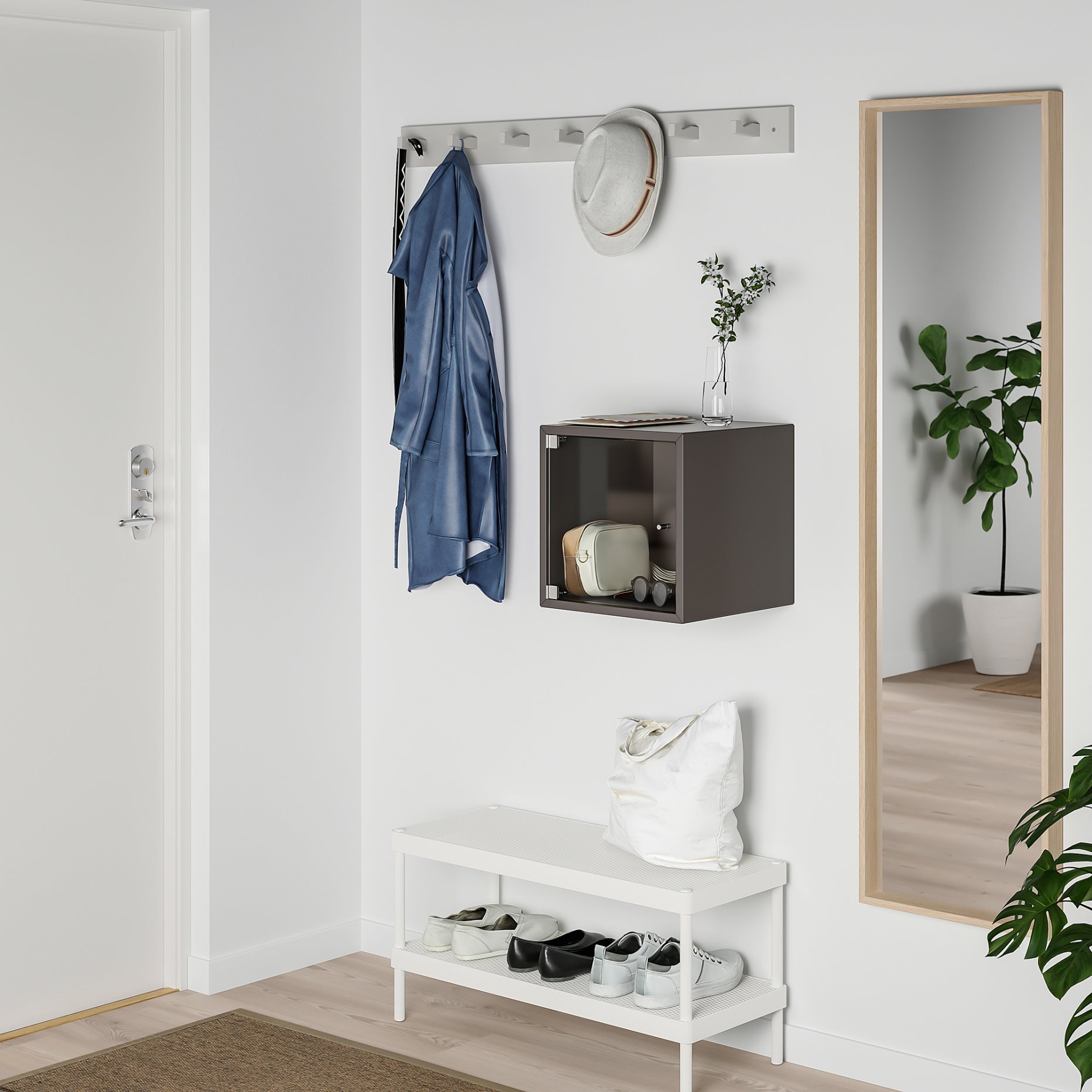 EKET, wall cabinet with glass door, 693.363.59