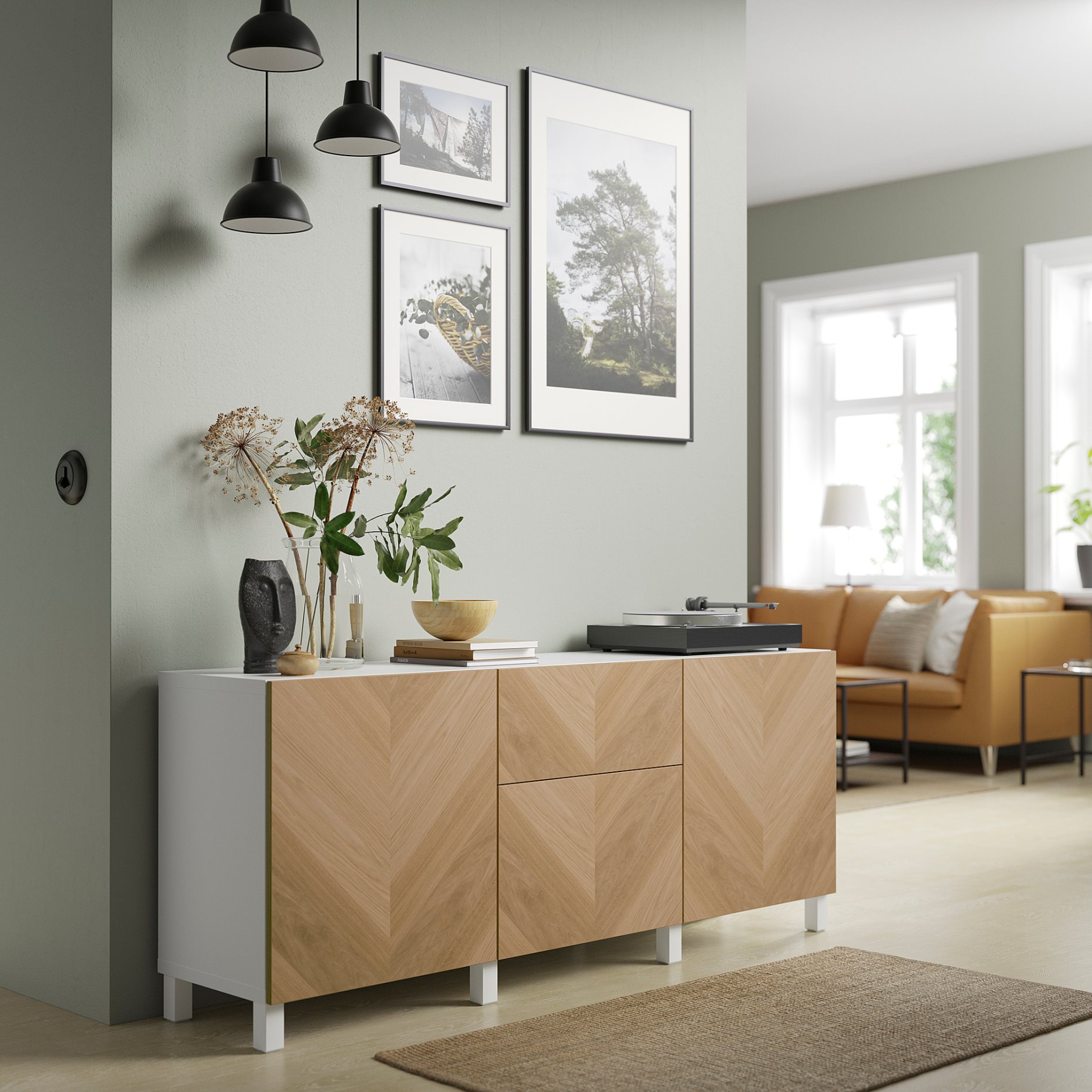 BESTÅ, storage combination with drawers push open, 180x42x74 cm, 694.218.52