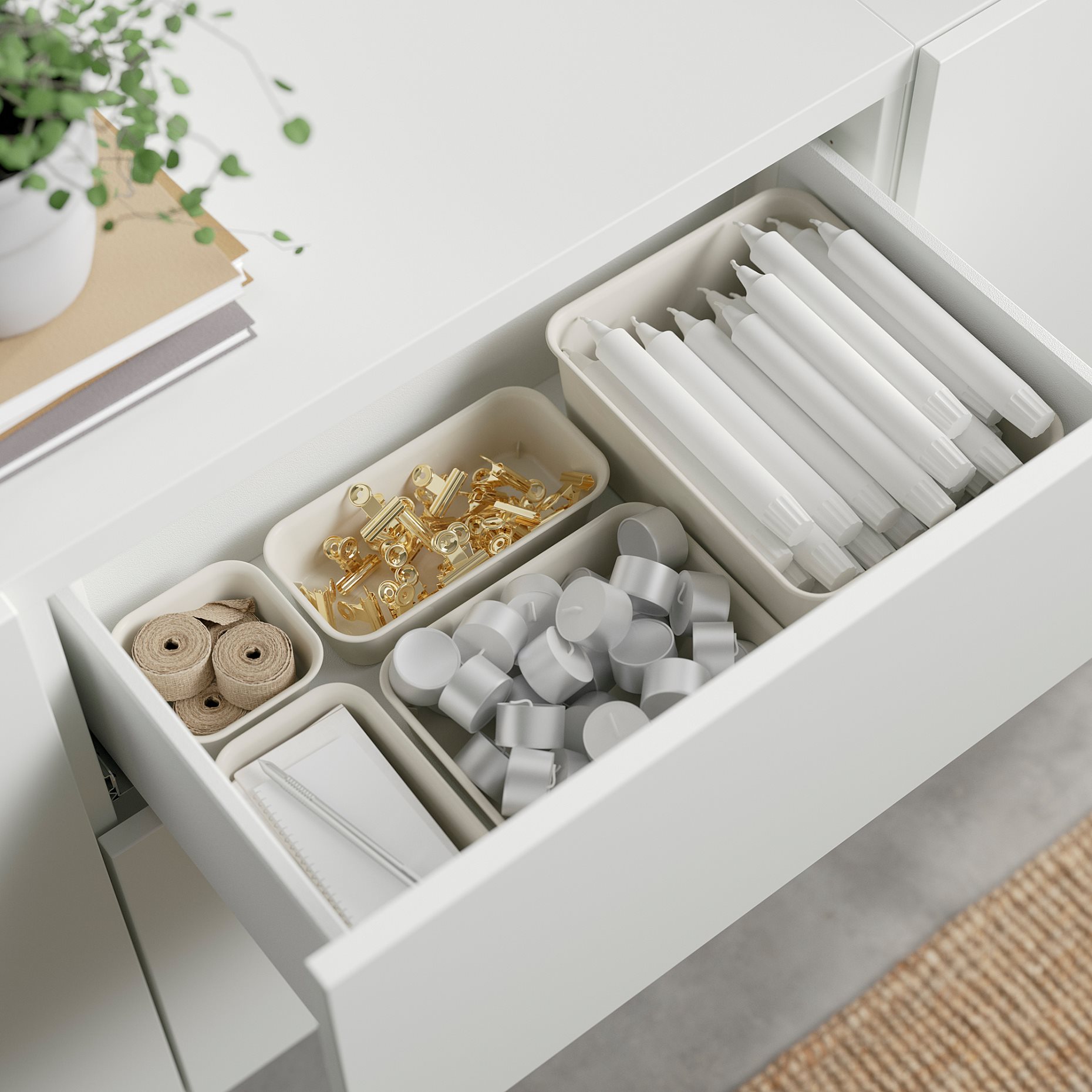 BESTÅ, storage combination with drawers push open, 180x42x74 cm, 694.218.52
