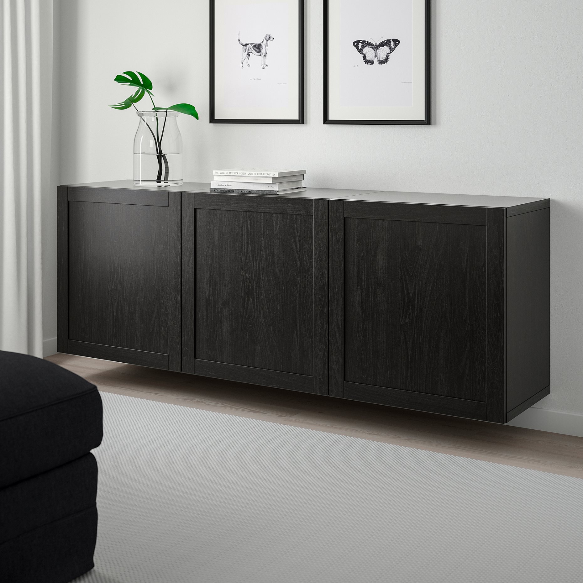 BESTÅ, σύνθεση ντουλαπιών τοίχου, 180x42x64 cm, 694.259.11
