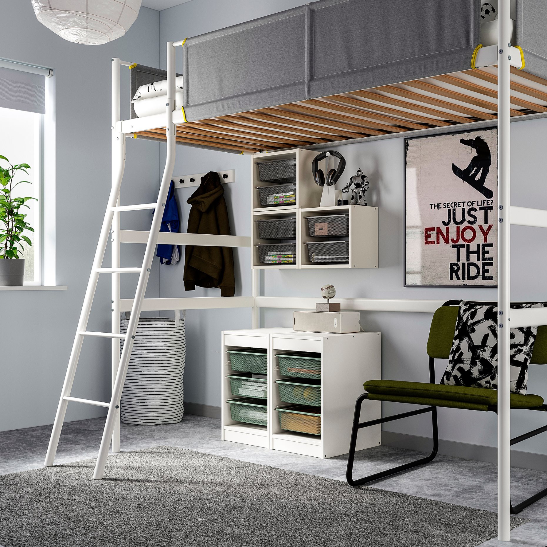 TROFAST, storage combination with boxes, 34x44x55 cm, 694.804.60