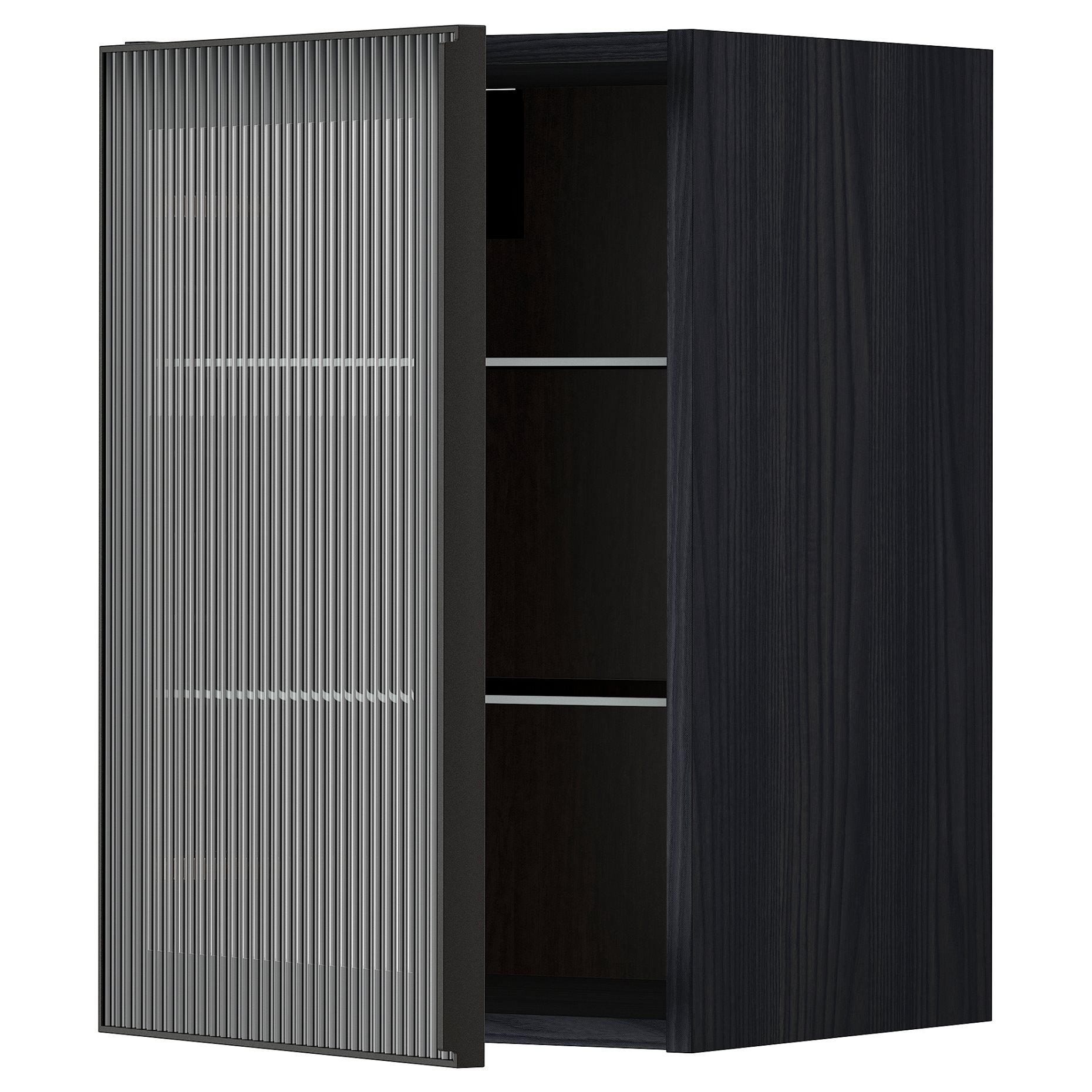 METOD, wall cabinet with shelves/glass door, 40x60 cm, 694.907.27