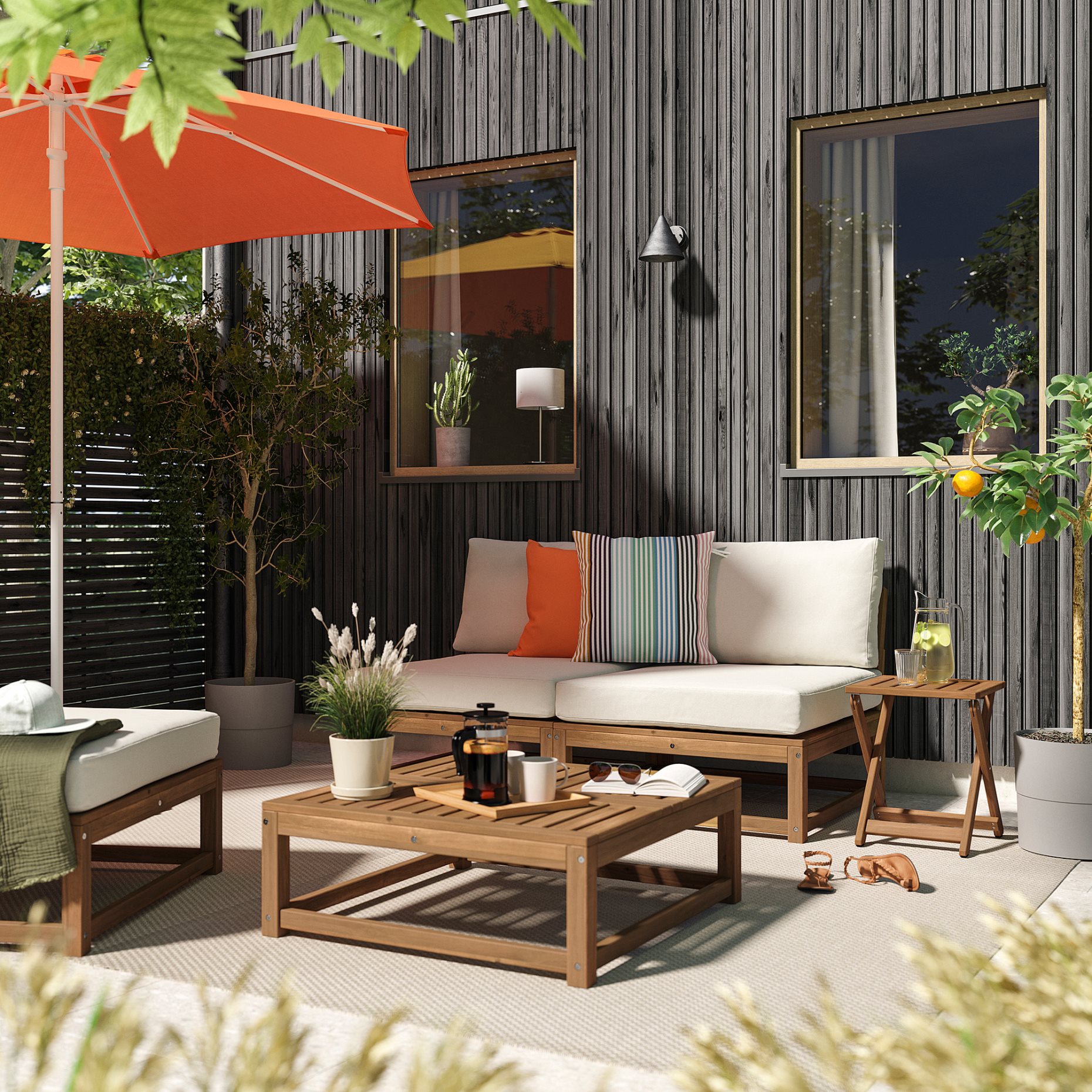 NÄMMARÖ, 2-seat modular sofa outdoor, 162 cm, 696.075.10