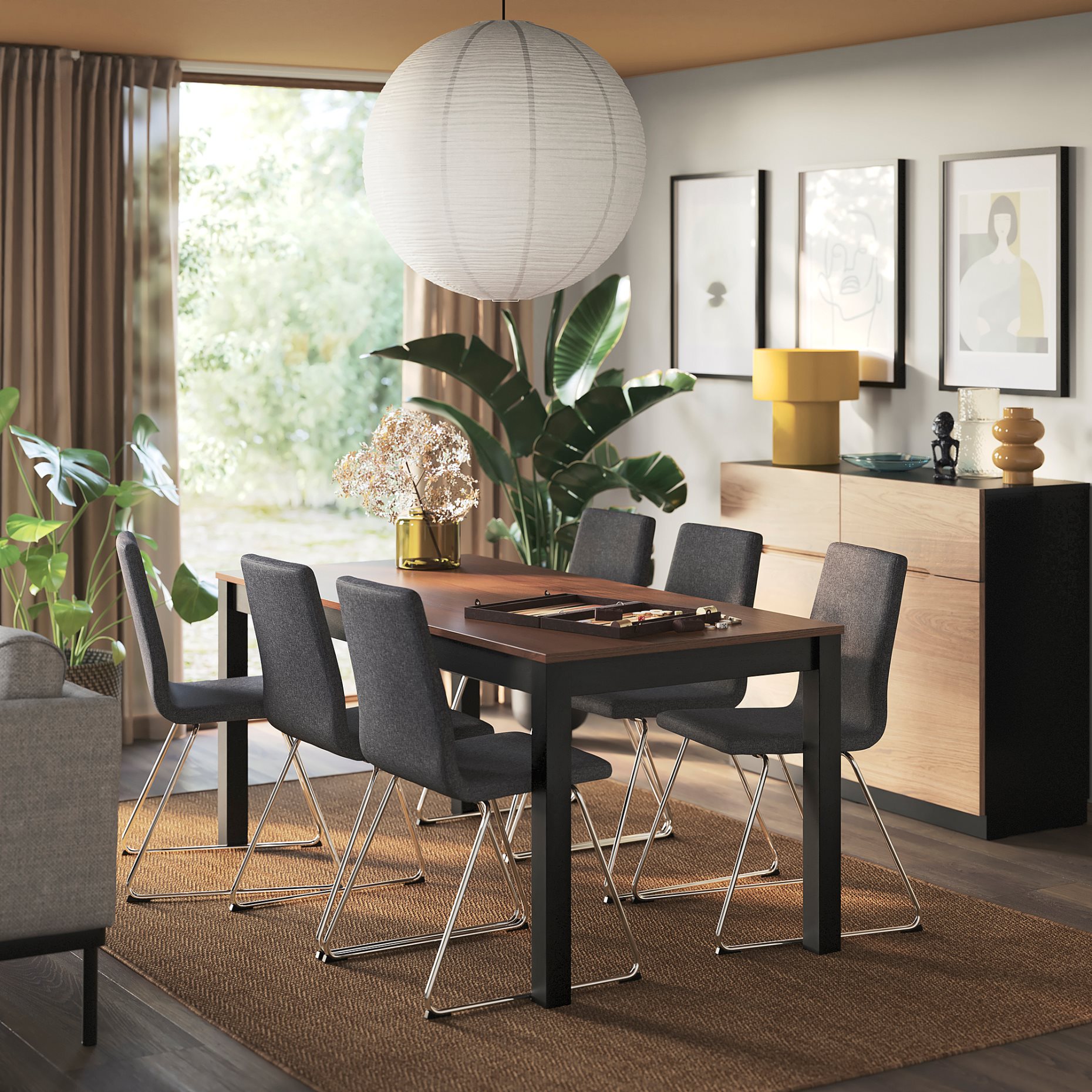 ÅLHULT/LUSTEBO, table and 6 chairs, 170x80 cm, 696.100.94