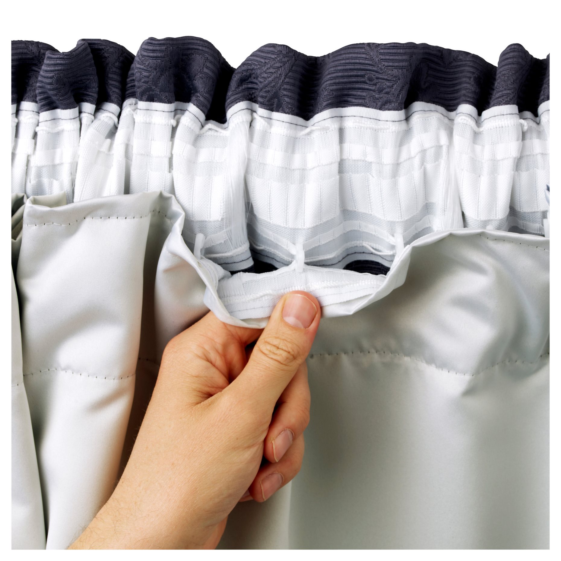 GLANSNÄVA, curtain liners, 1 pair, 702.912.89