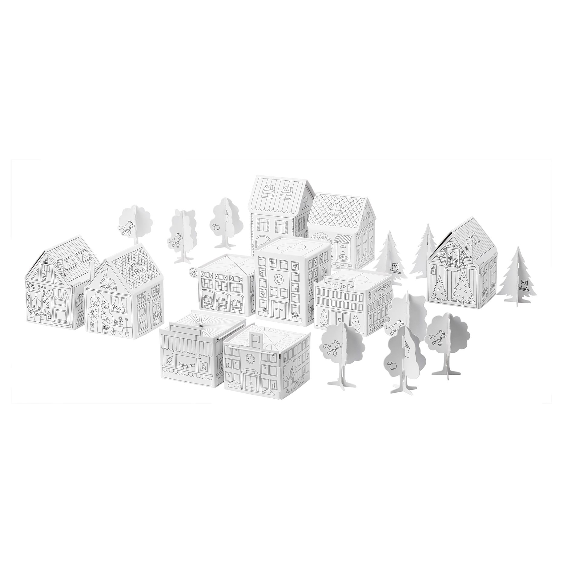 MÅLA, 10-pc cardboard town template set, 704.953.47
