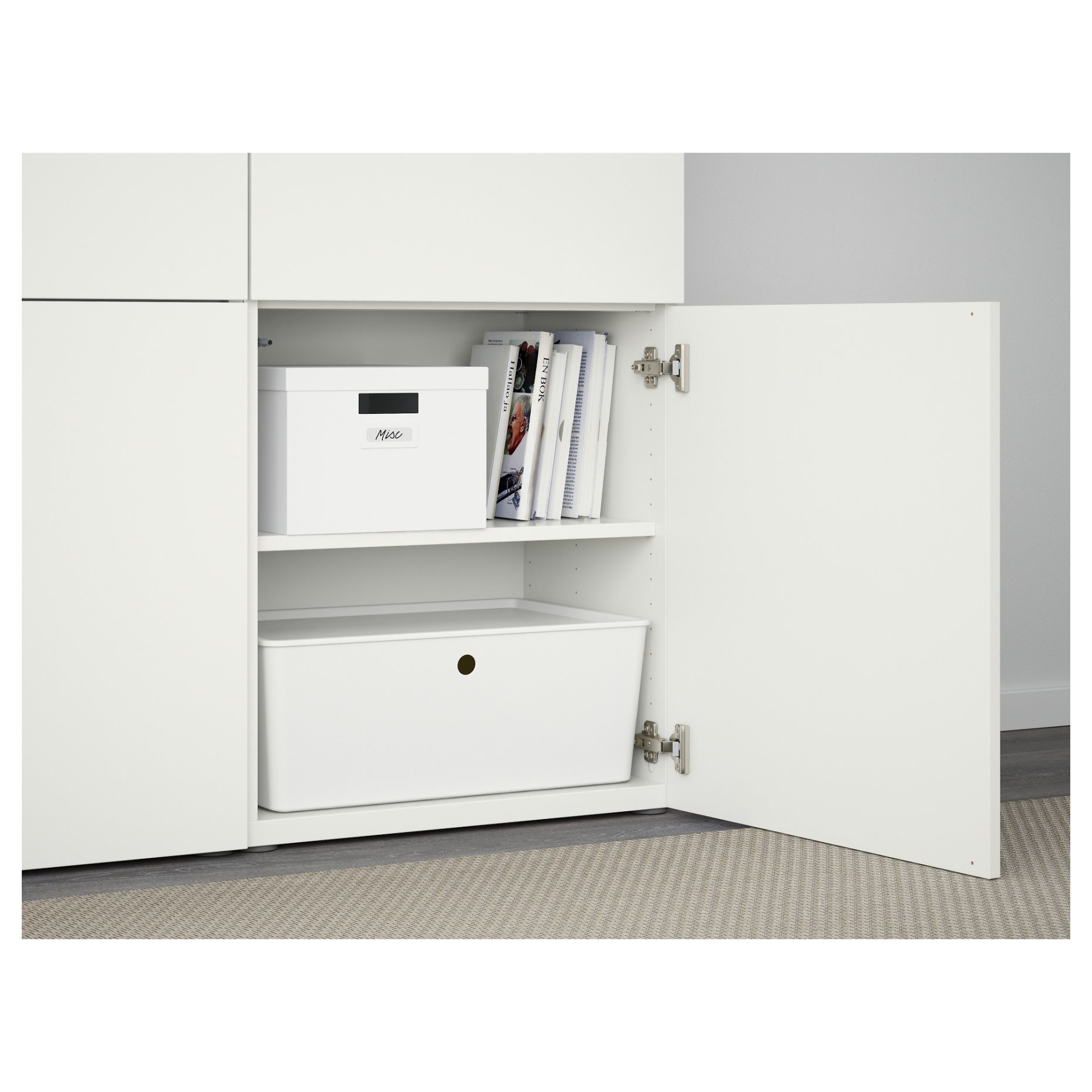 BESTÅ, storage combination with doors, 120x42x193 cm, 790.575.26