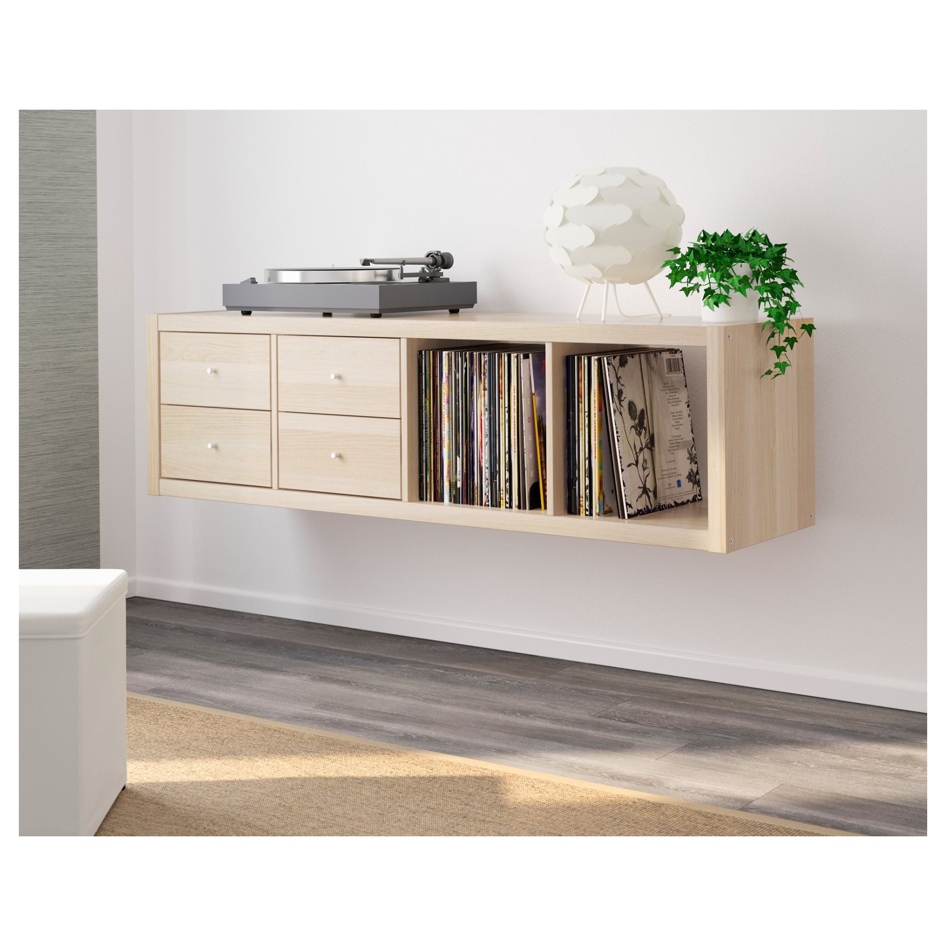 KALLAX, shelving unit with 2 inserts, 791.975.84