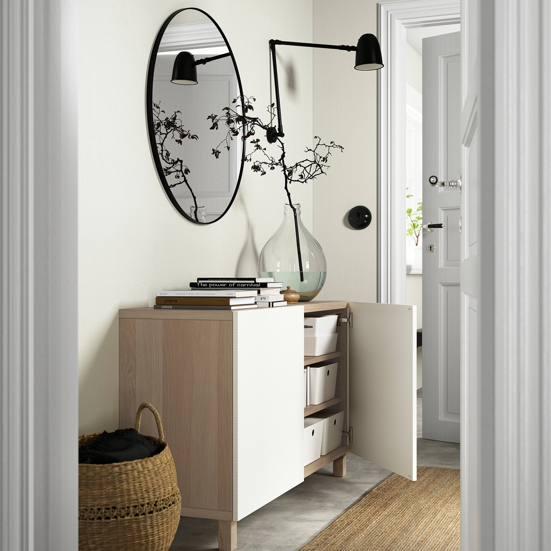 BESTÅ, σύνθεση αποθήκευσης με πόρτες, 120x42x74 cm, 792.099.97