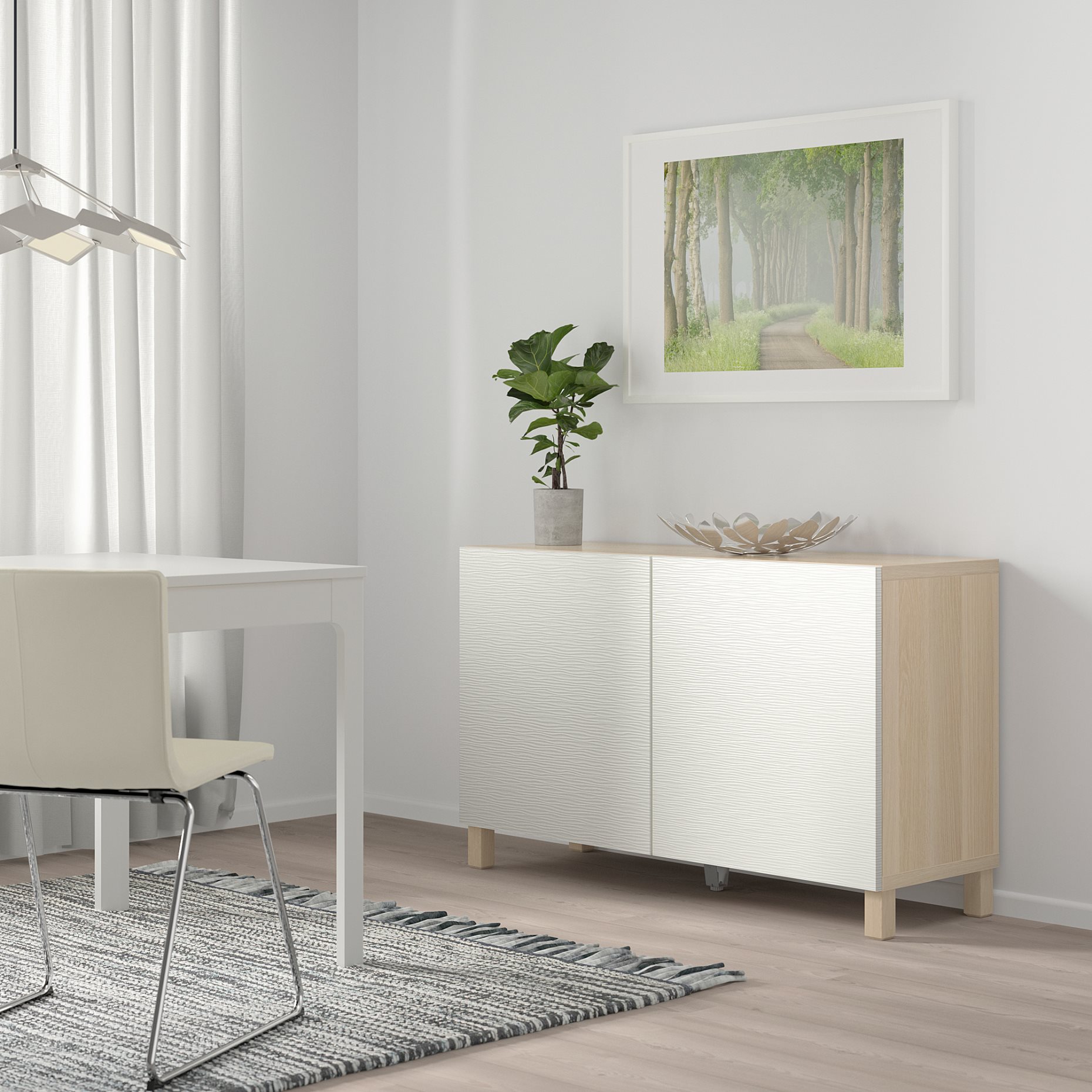 BESTÅ, σύνθεση αποθήκευσης με πόρτες, 120x42x74 cm, 792.099.97
