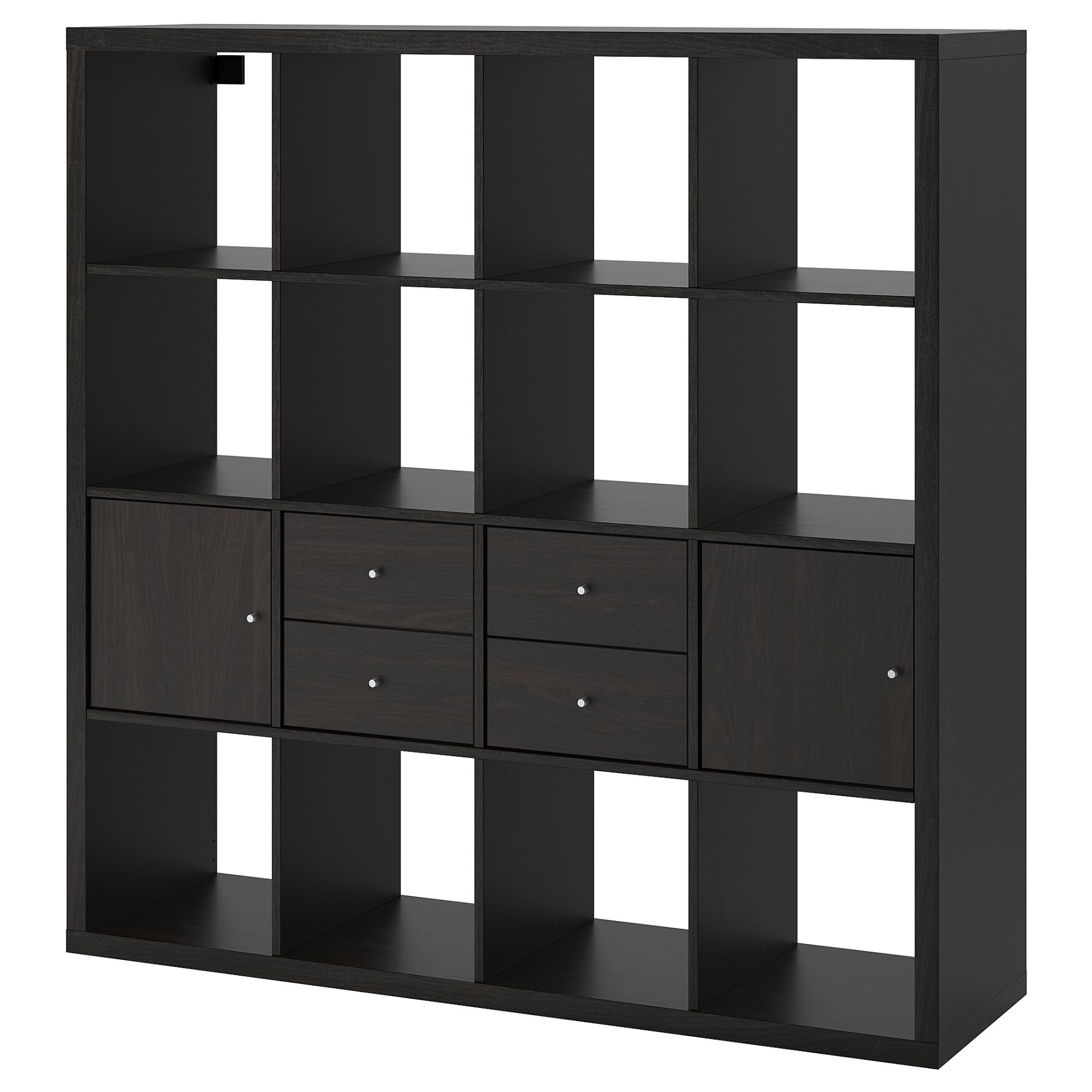 KALLAX, shelving unit with 4 inserts, 147x147 cm, 792.783.25