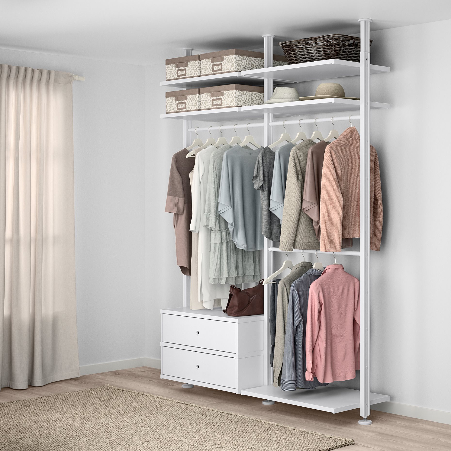 ELVARLI, wardrobe combination, 175x51x222-350 cm, 793.029.95
