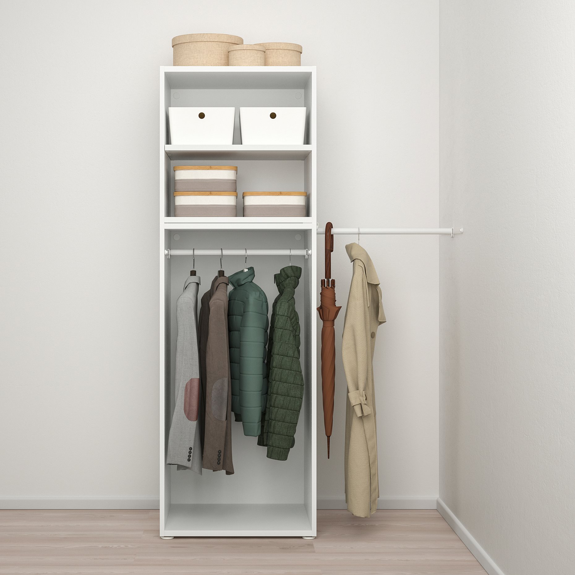 PLATSA, wardrobe with 2 doors, 90-107x57x181 cm, 794.372.87