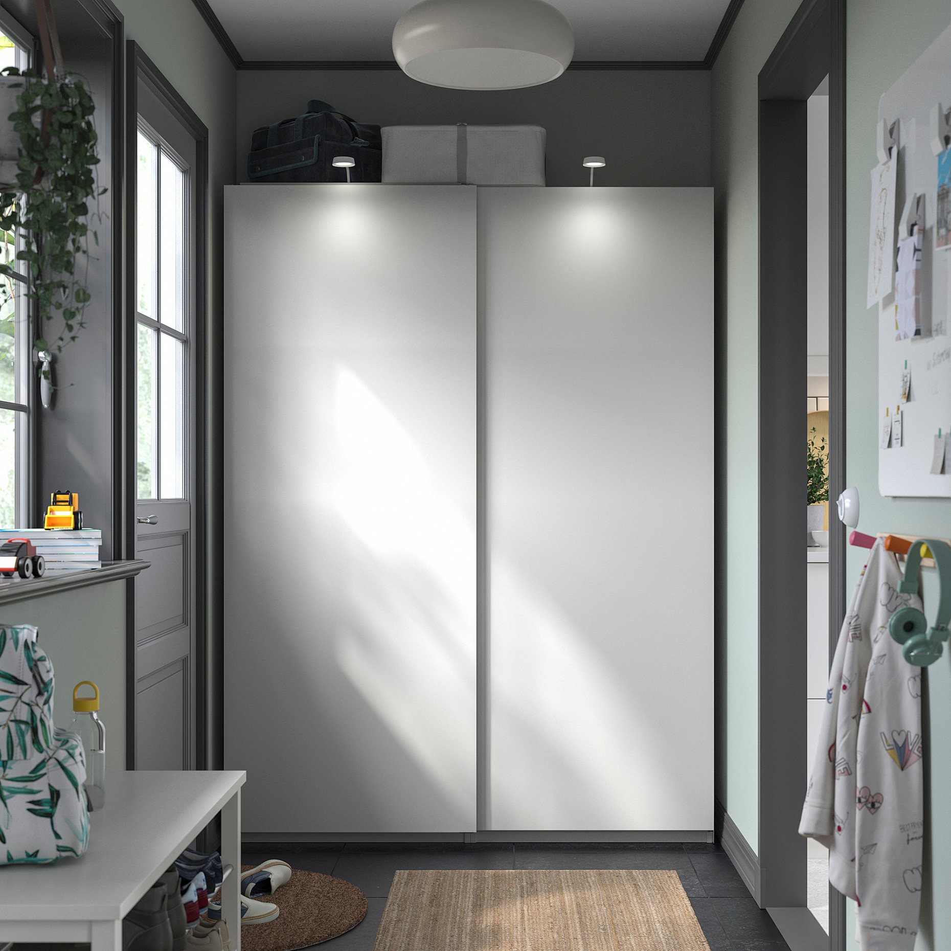 PAX/HASVIK, wardrobe combination, 150x43x201 cm, 795.030.03