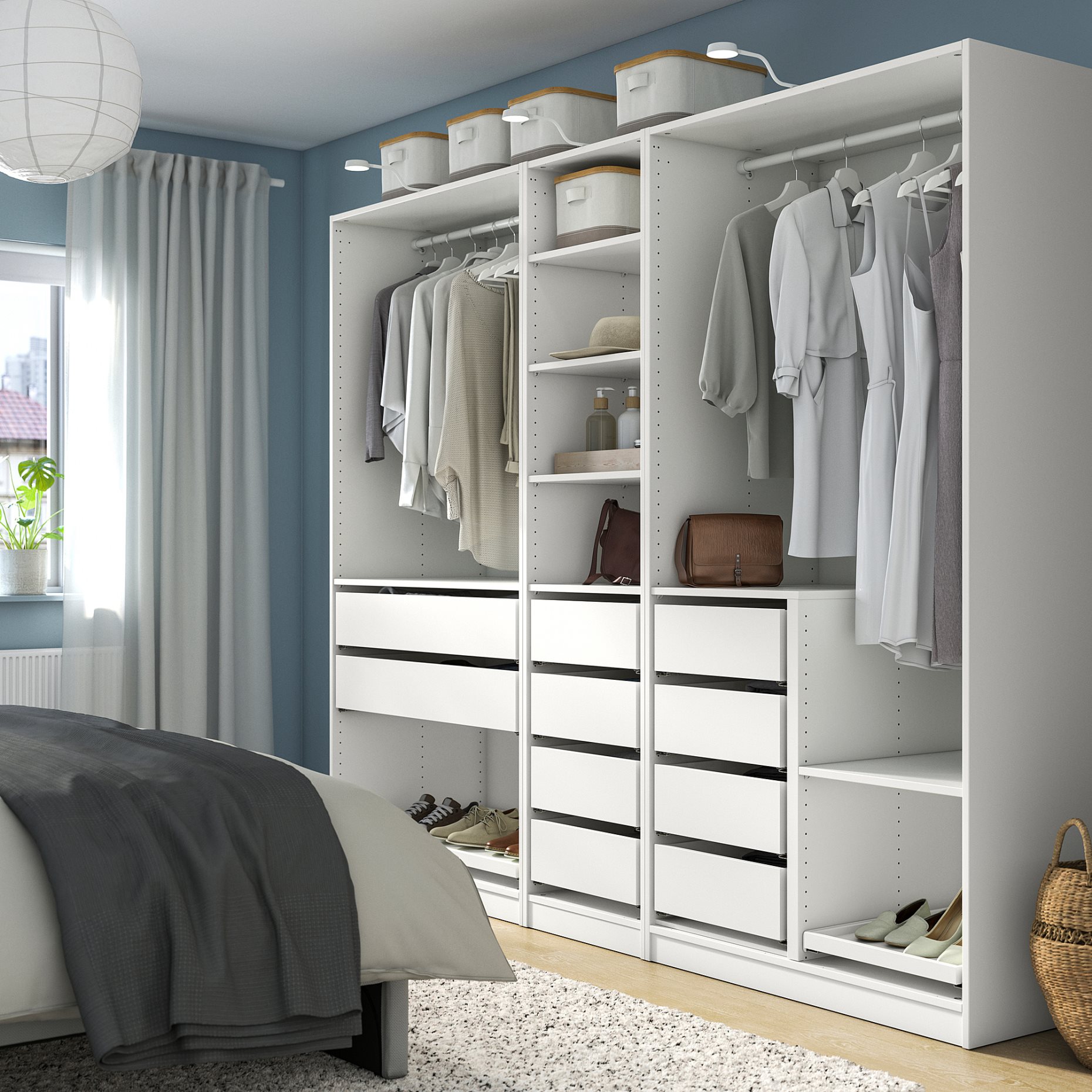 PAX, wardrobe combination, 250x58x201 cm, 795.031.35
