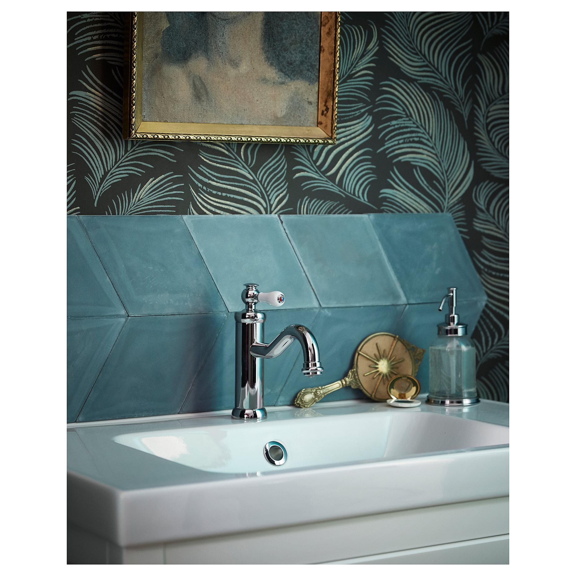 HAMNSKÄR, wash-basin mixer tap with strainer, 803.430.75