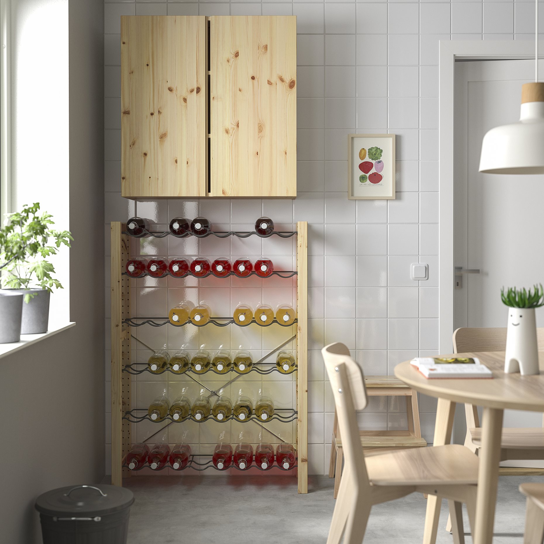 IVAR, 1 section/bottle racks, 89x30x124 cm, 894.038.14