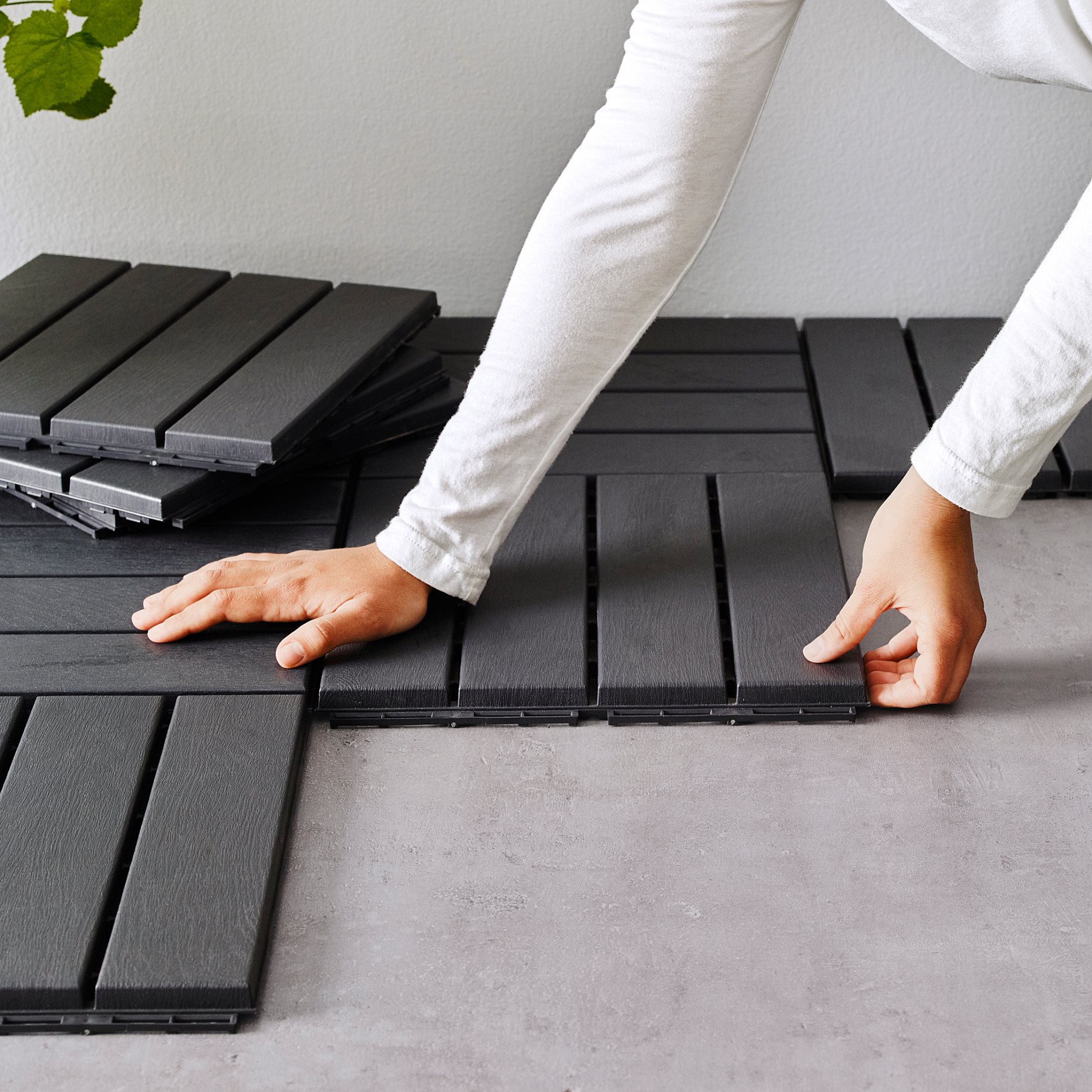RUNNEN, floor decking outdoor, 9 pack, 902.381.11