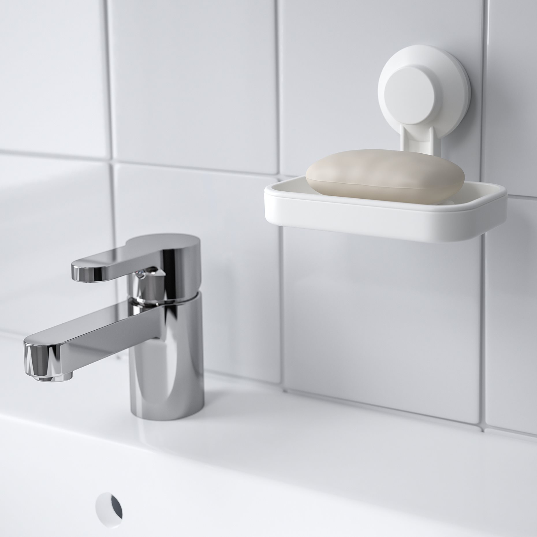 TISKEN, soap dish with suction cup, 903.812.84