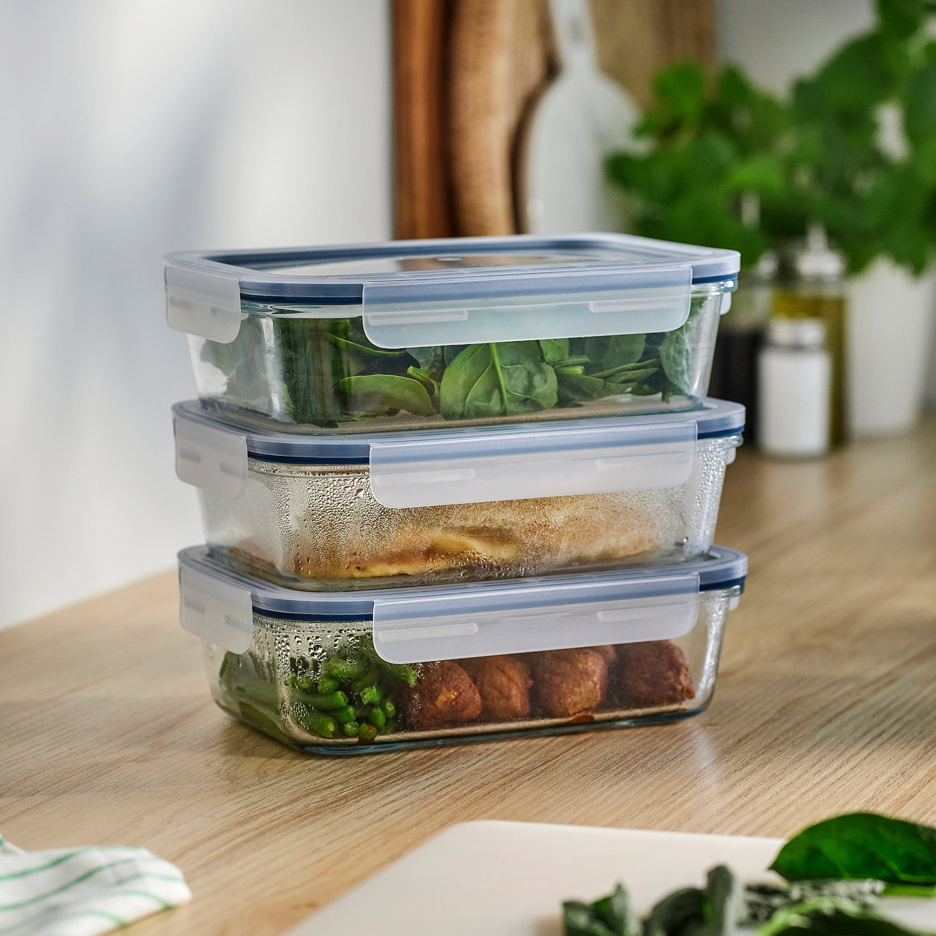 IKEA 365+, food container with lid 3 pack, 1.0 l, 906.238.29