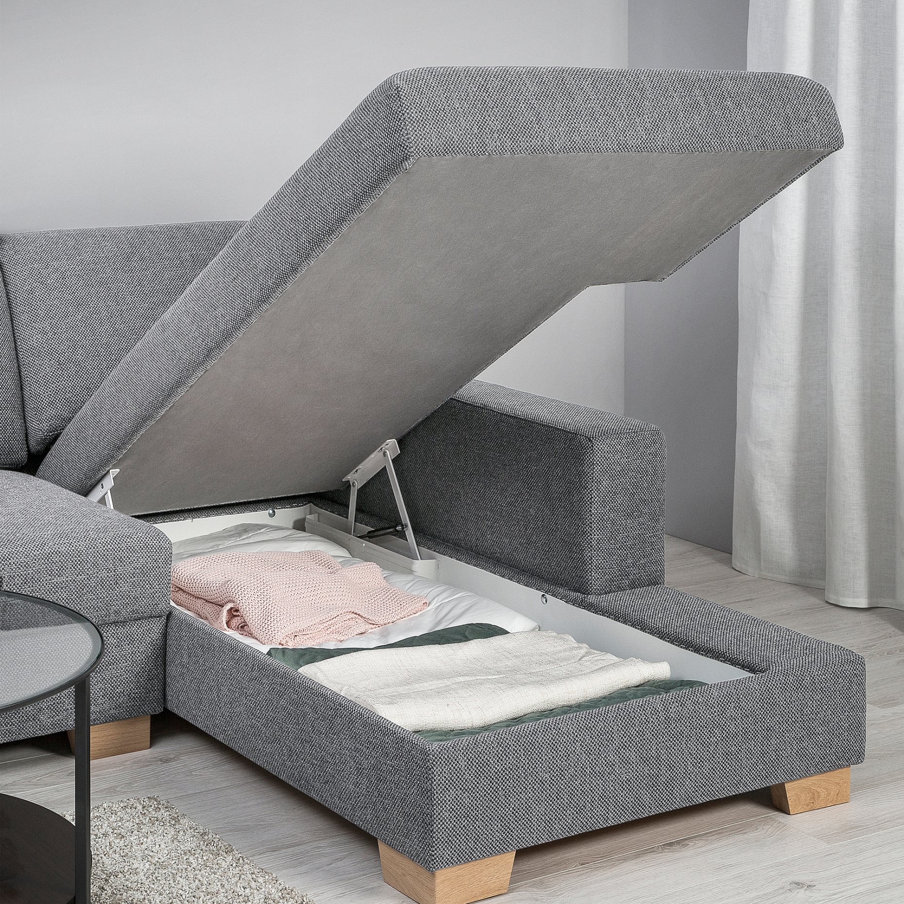 SÖRVALLEN, corner sofa 5-seat with chaise longue/right, 993.147.80