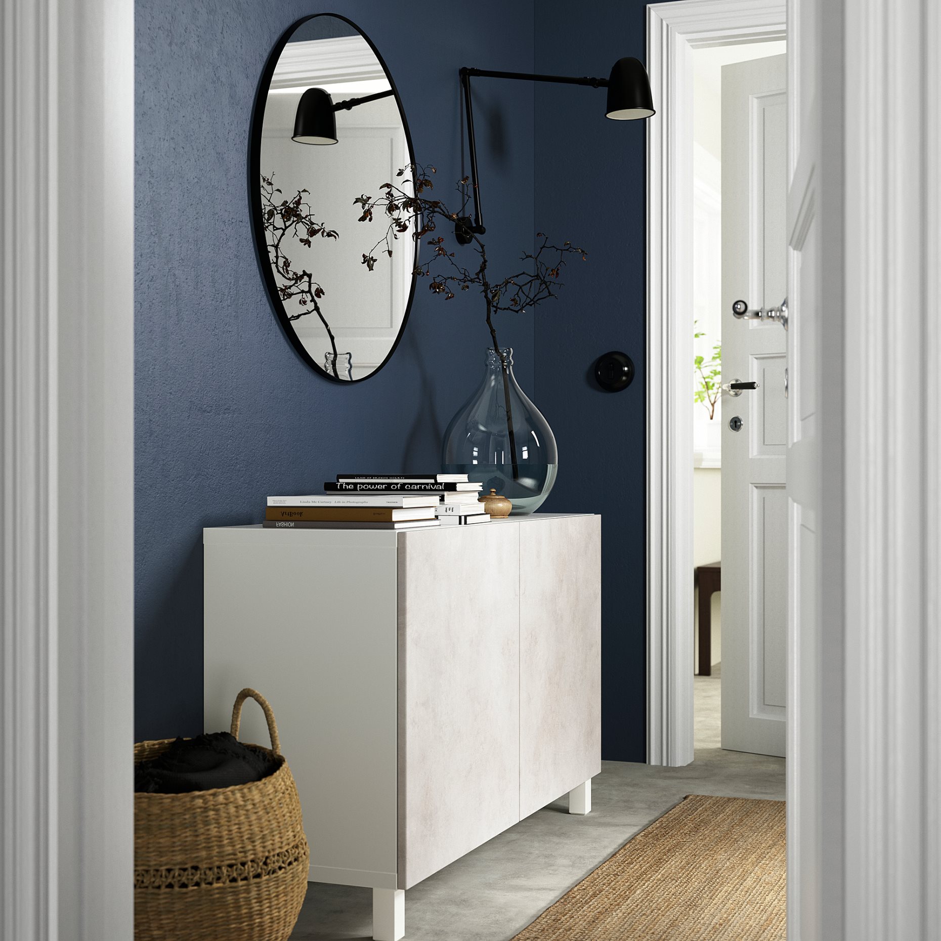 BESTÅ, storage combination with doors, 120x42x74 cm, 994.214.26