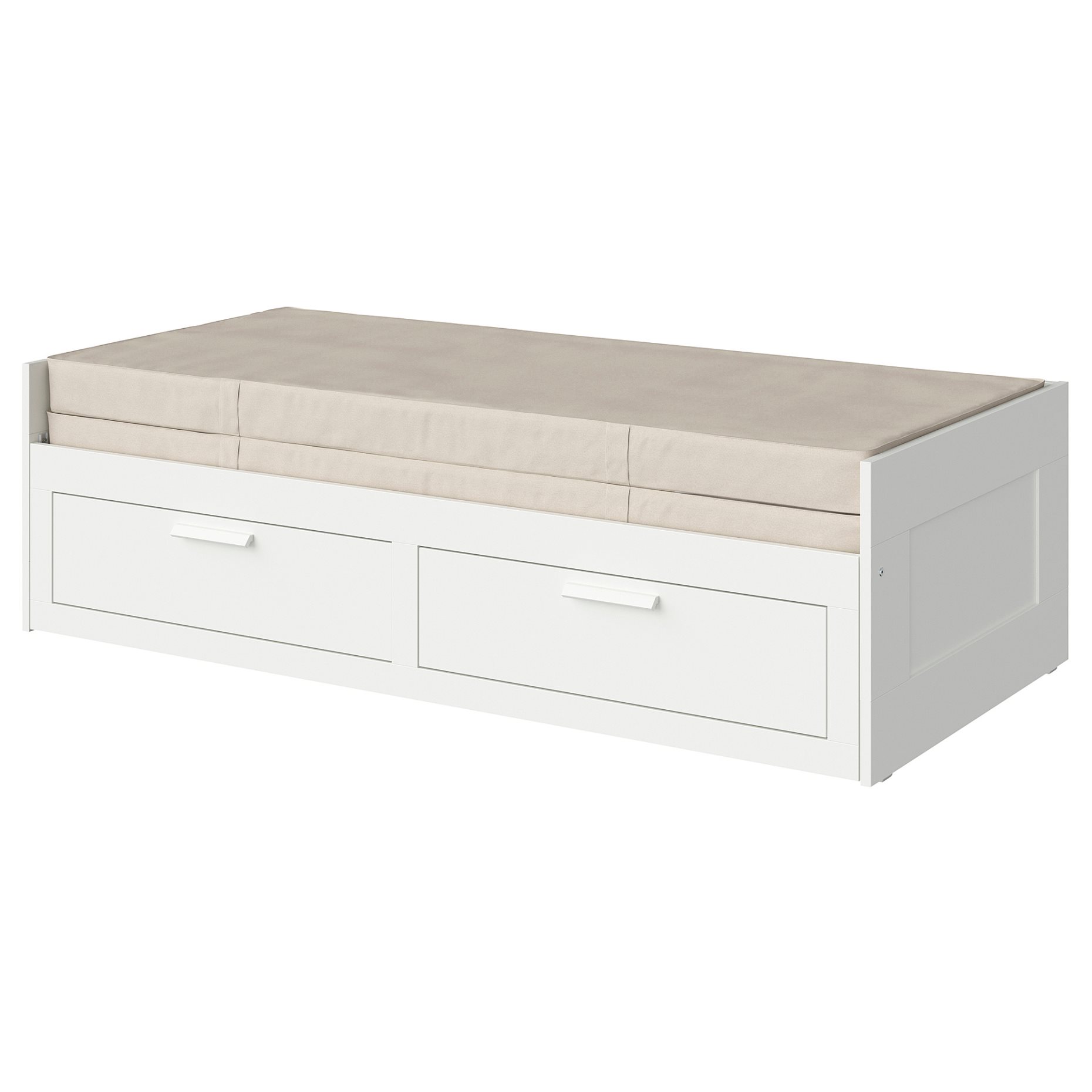 BRIMNES, κρεβάτι επισκέπτη day bed 2 συρτάρια/2 στρώματα, 80x200 cm, 994.945.02