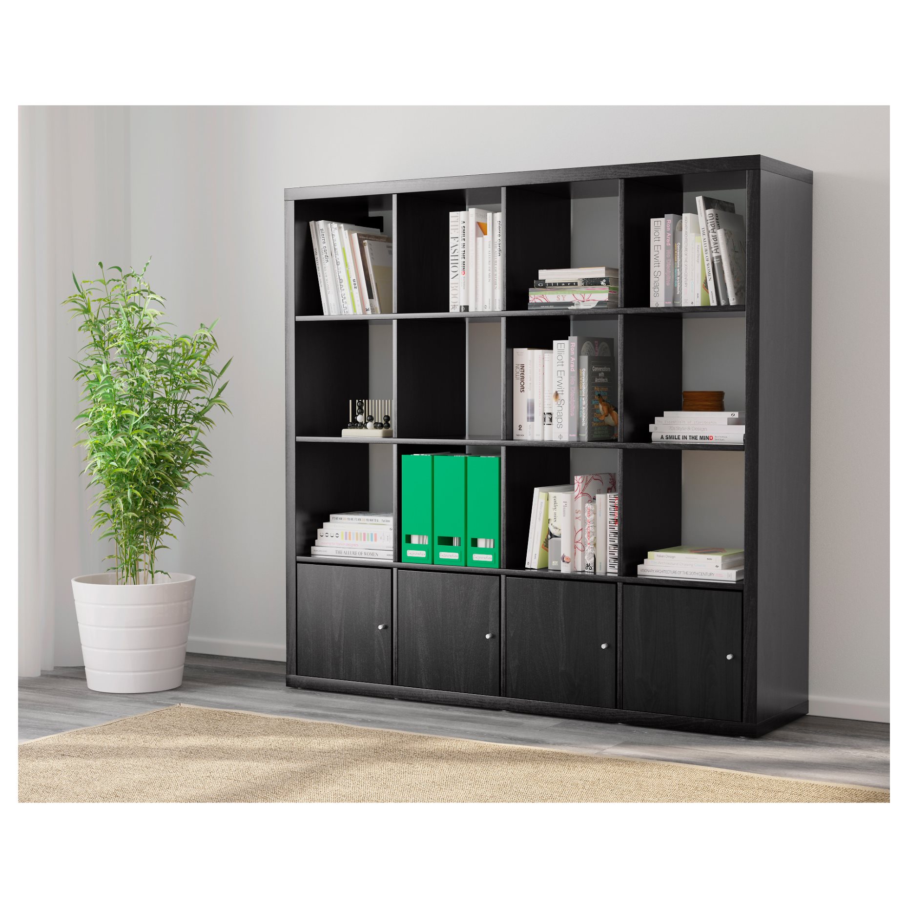 KALLAX, shelving unit with 4 inserts, 090.174.83