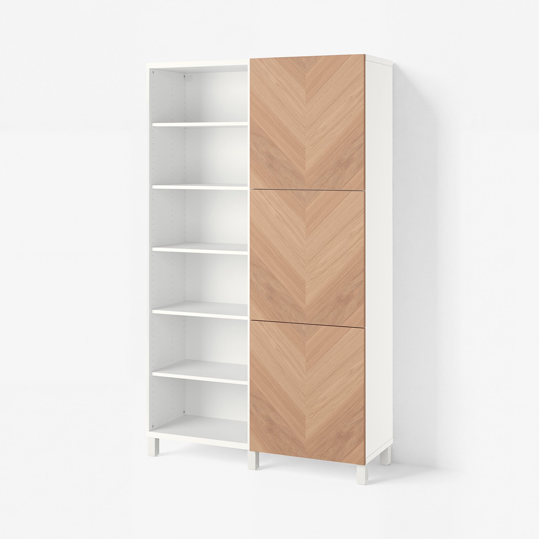BESTÅ, storage combination with doors, 120x42x202 cm, 094.217.08