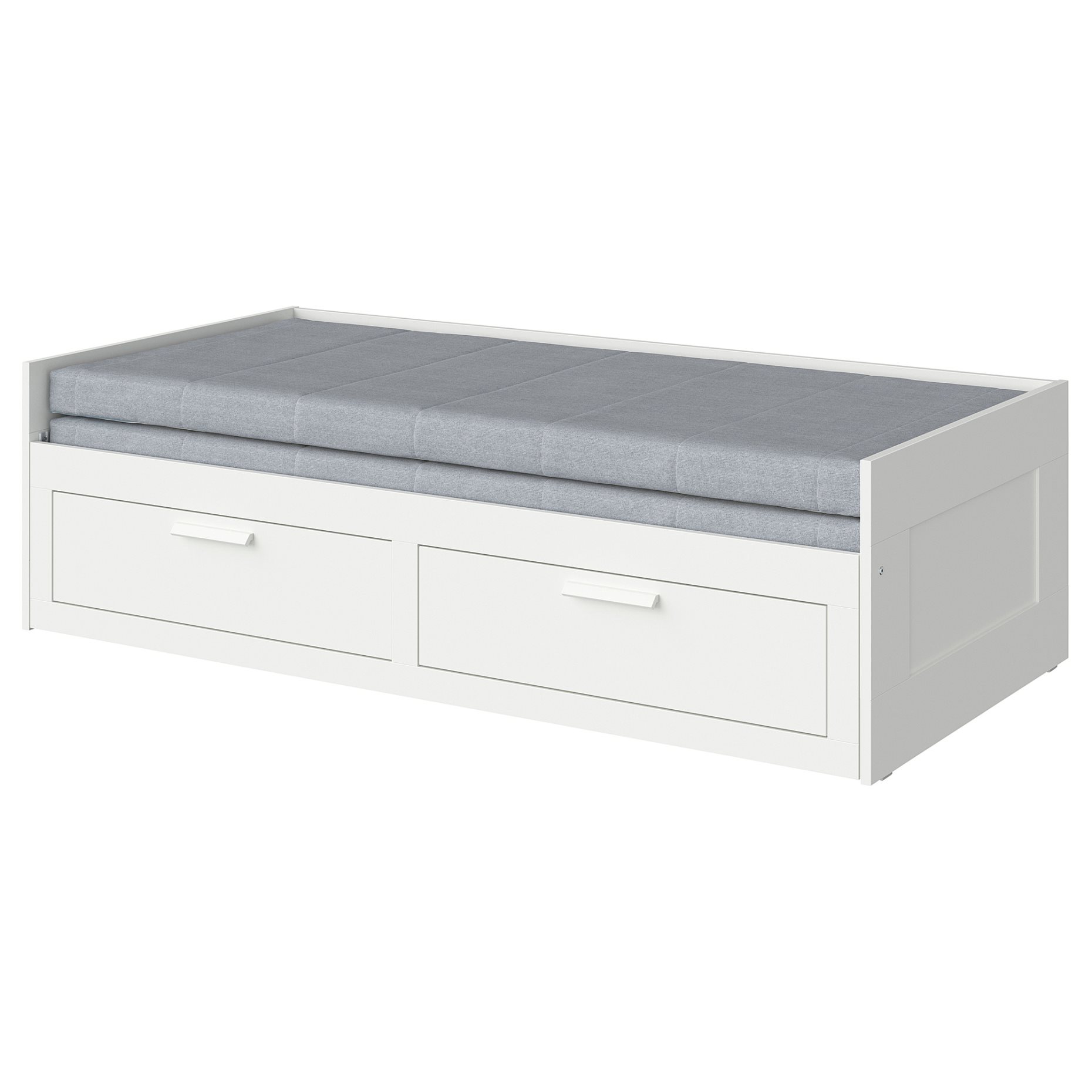 BRIMNES, day-bed with 2 drawers/2 mattresses, 80x200 cm, 194.973.40