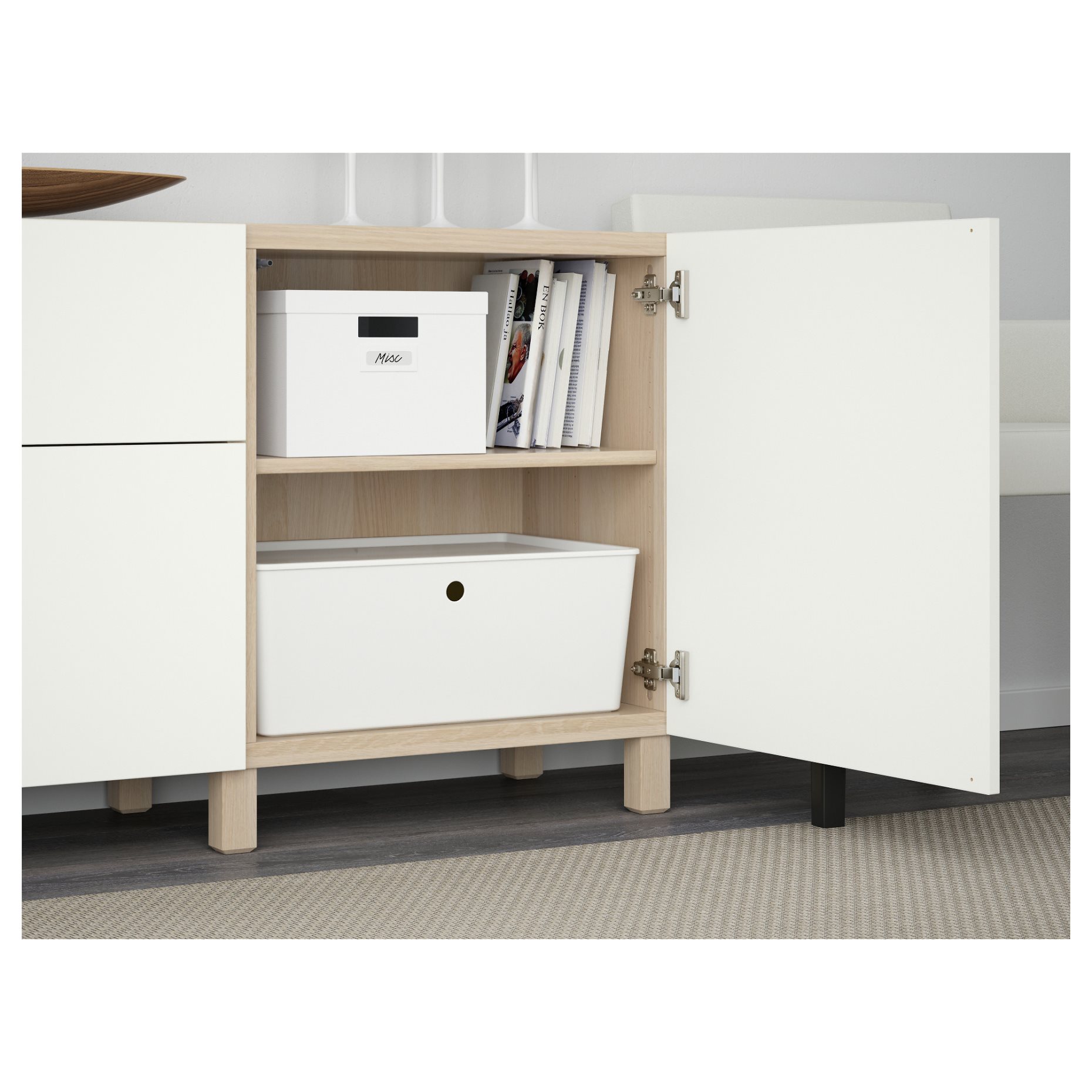 BESTÅ, storage combination with drawers soft-closing, 180x42x74 cm, 291.956.72