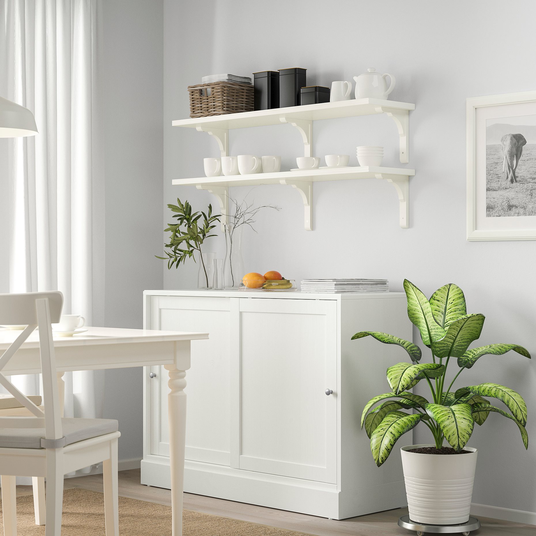 BERGSHULT/RAMSHULT, wall shelf combination, 292.911.12