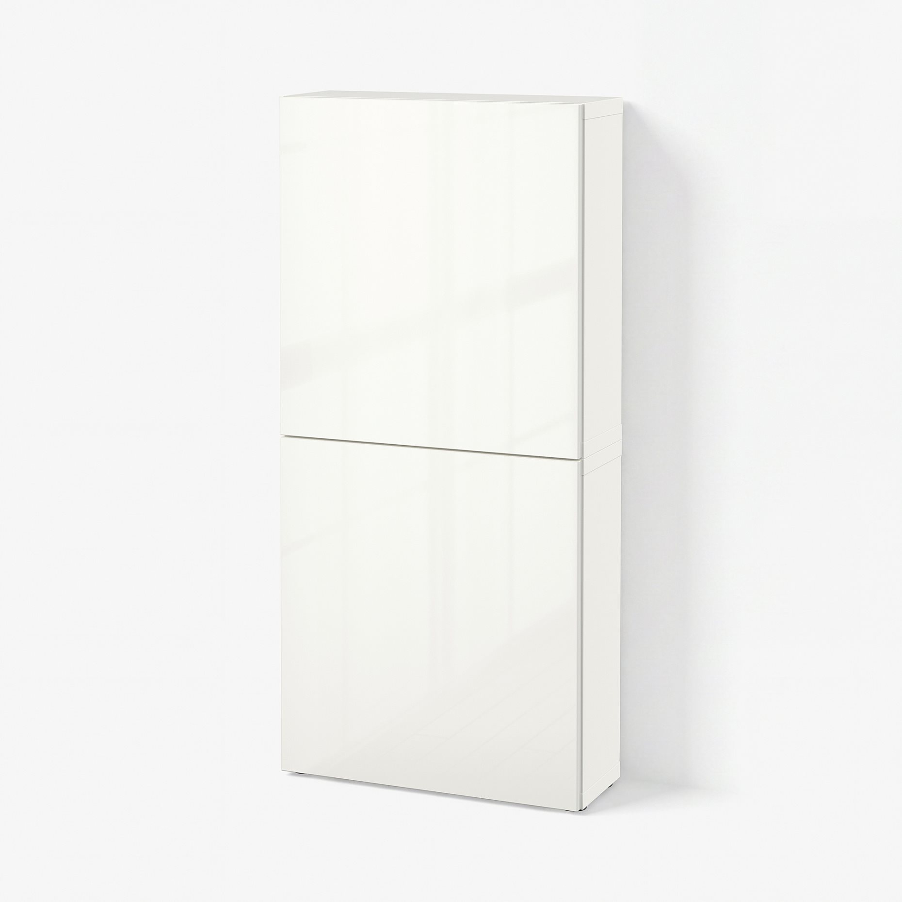 BESTÅ, ντουλάπι τοίχου με 2 πόρτες, 60x22x128 cm, 294.219.53