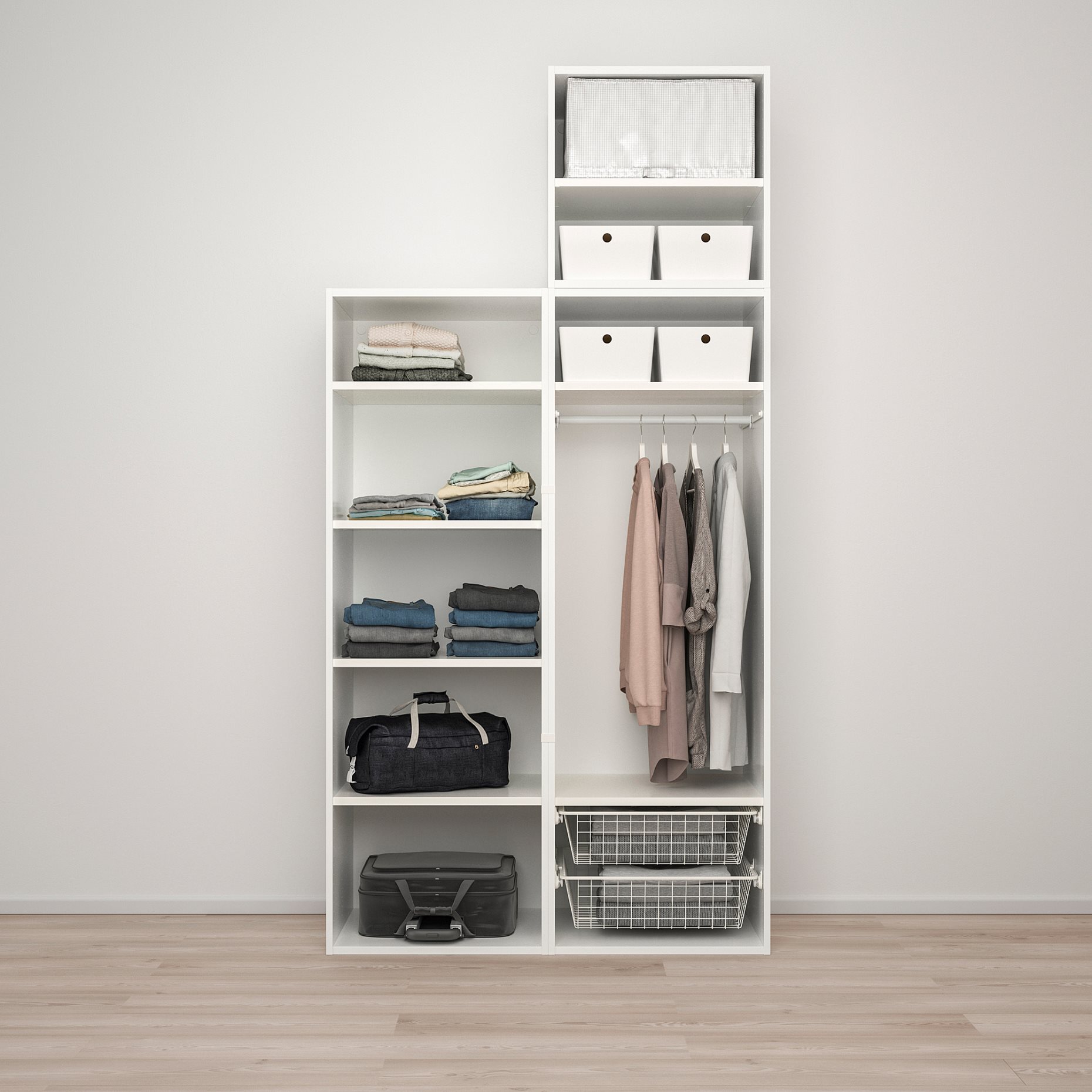 PLATSA, wardrobe with 2 doors, 120X57X251, 294.243.48