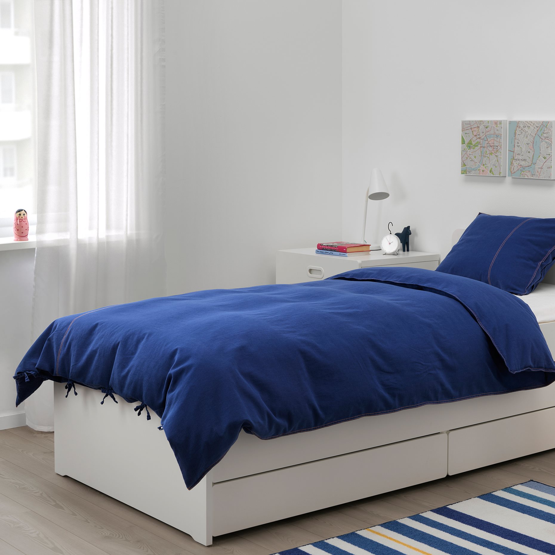 SÅNGLÄRKA, quilt cover and pillowcase, 304.269.97