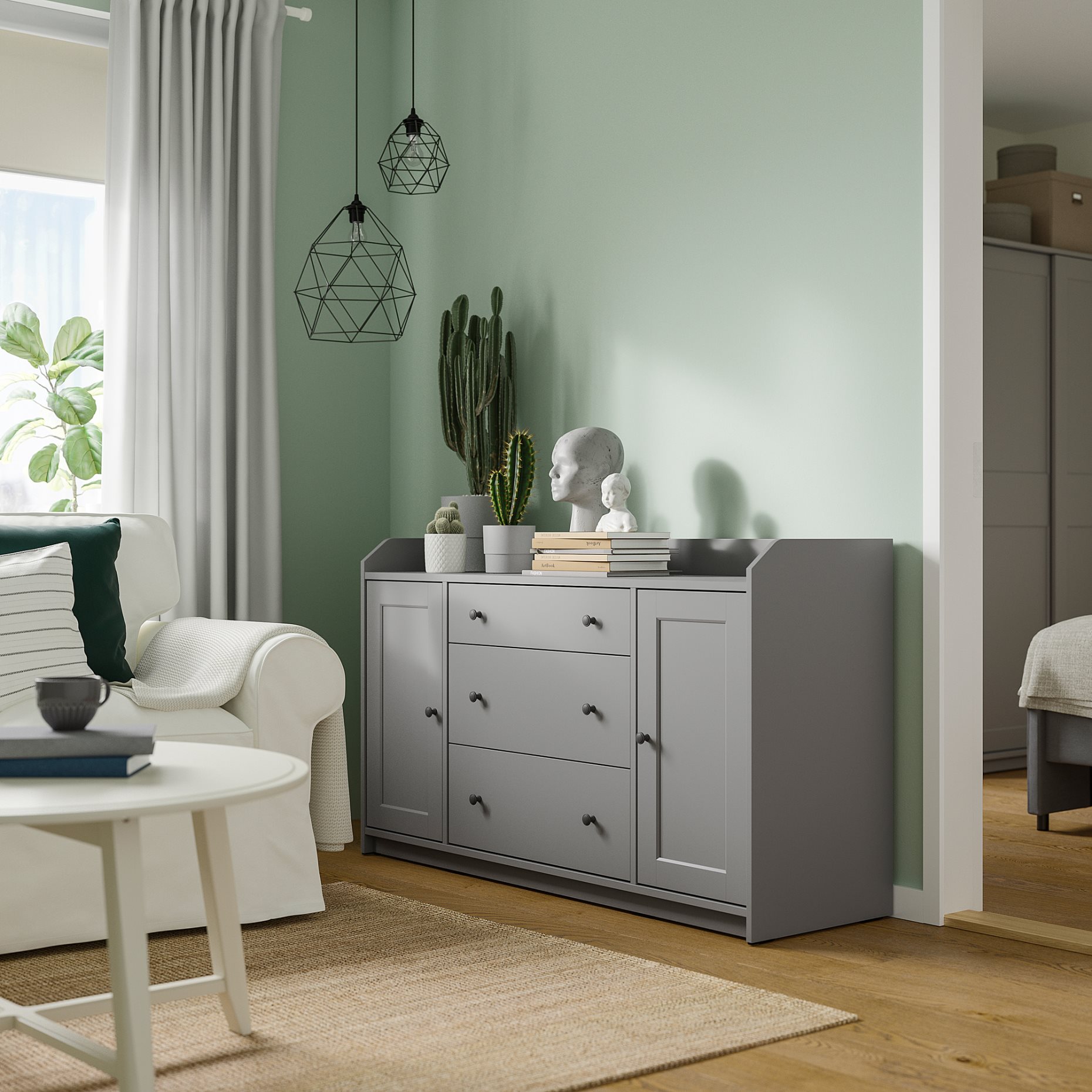 HAUGA, sideboard, 140x84 cm, 304.569.08