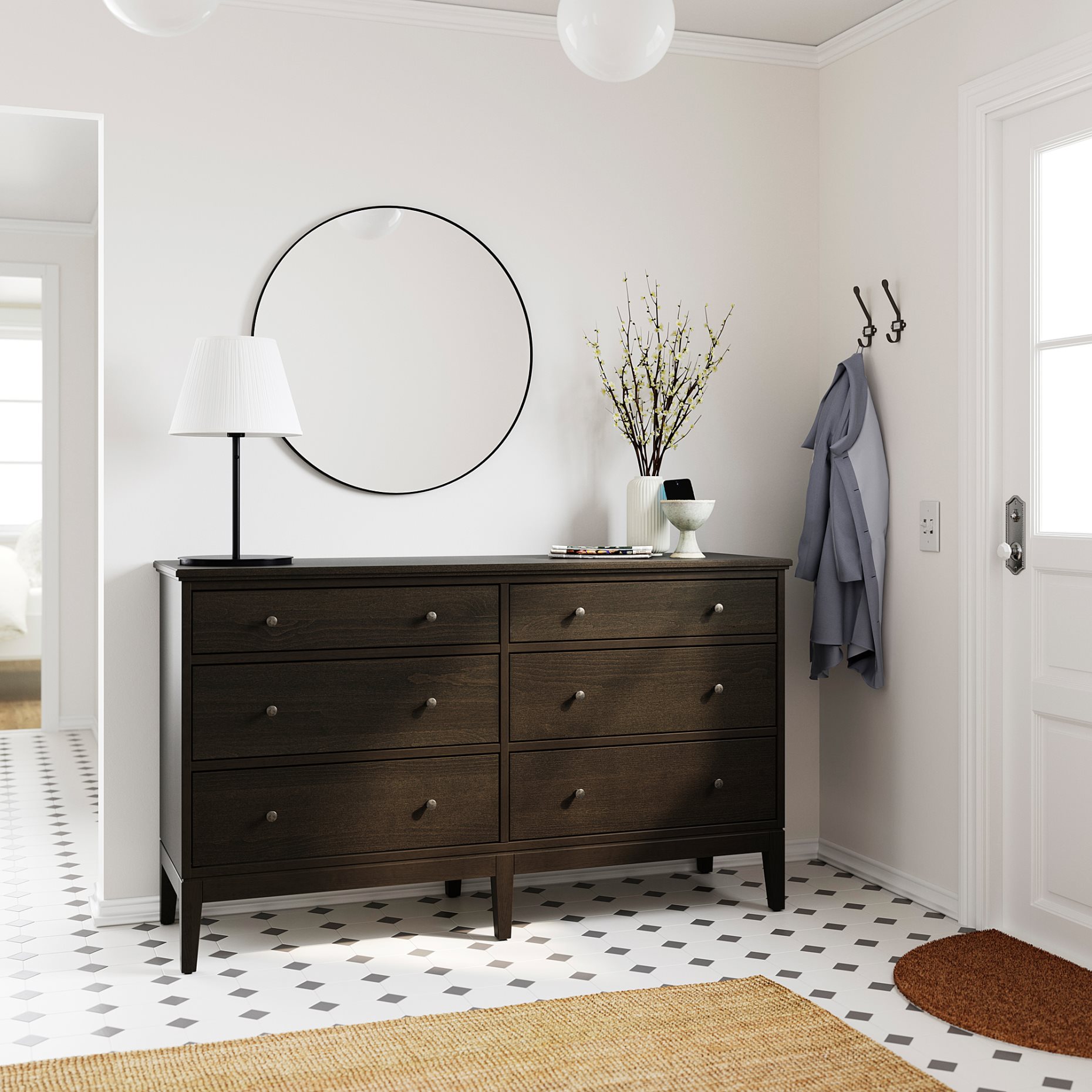 IDANÄS, chest of 6 drawers, 162x95 cm, 304.587.14