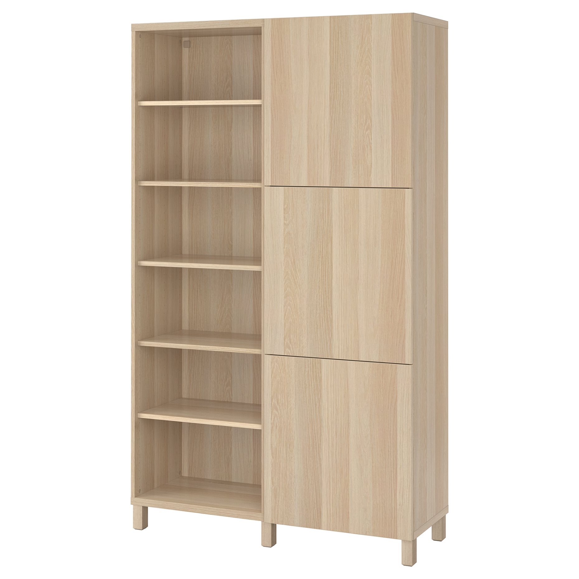 BESTÅ, storage combination with doors, 120x42x202 cm, 393.017.71
