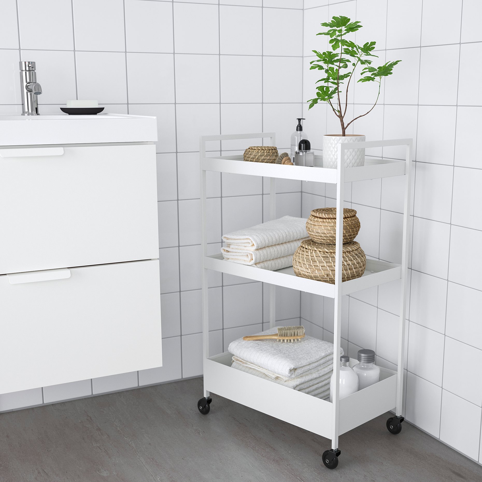 NISSAFORS, trolley, 50.5x30x83 cm, 404.657.33