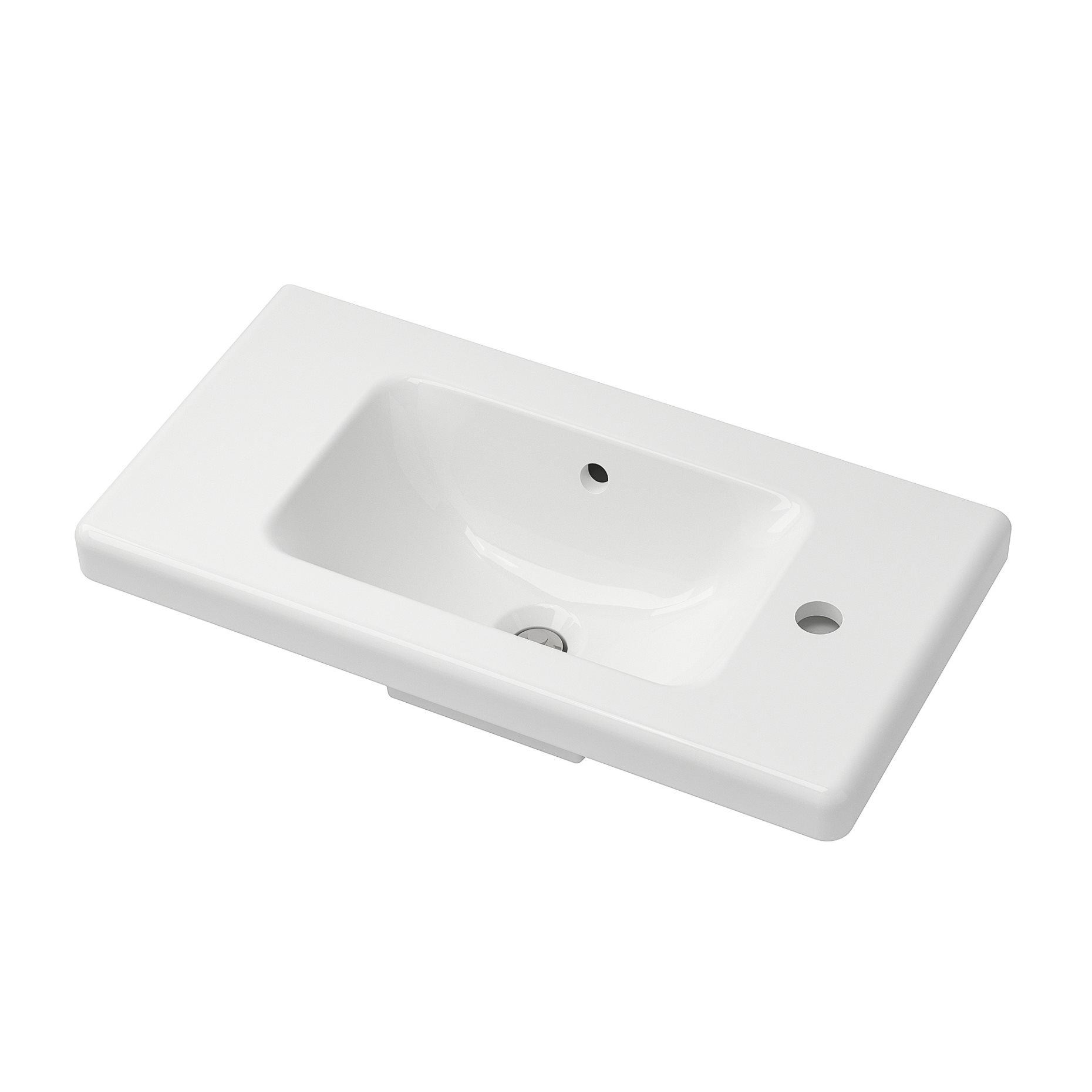 TVÄLLEN, single wash-basin, 64x33x5 cm, 404.801.73