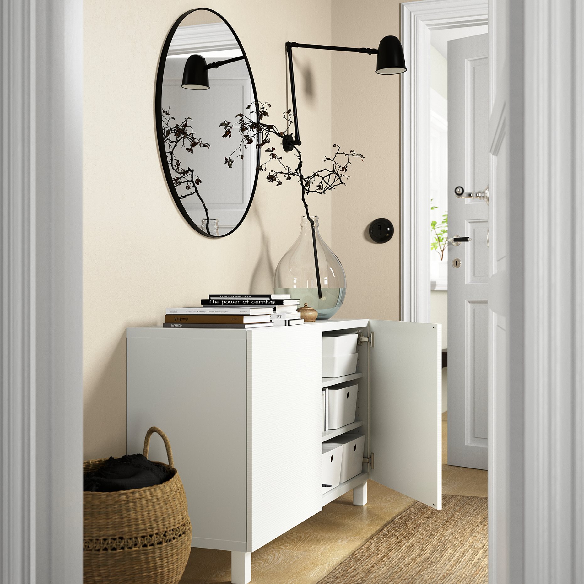 BESTÅ, storage combination with doors, 120x42x74 cm, 492.099.89