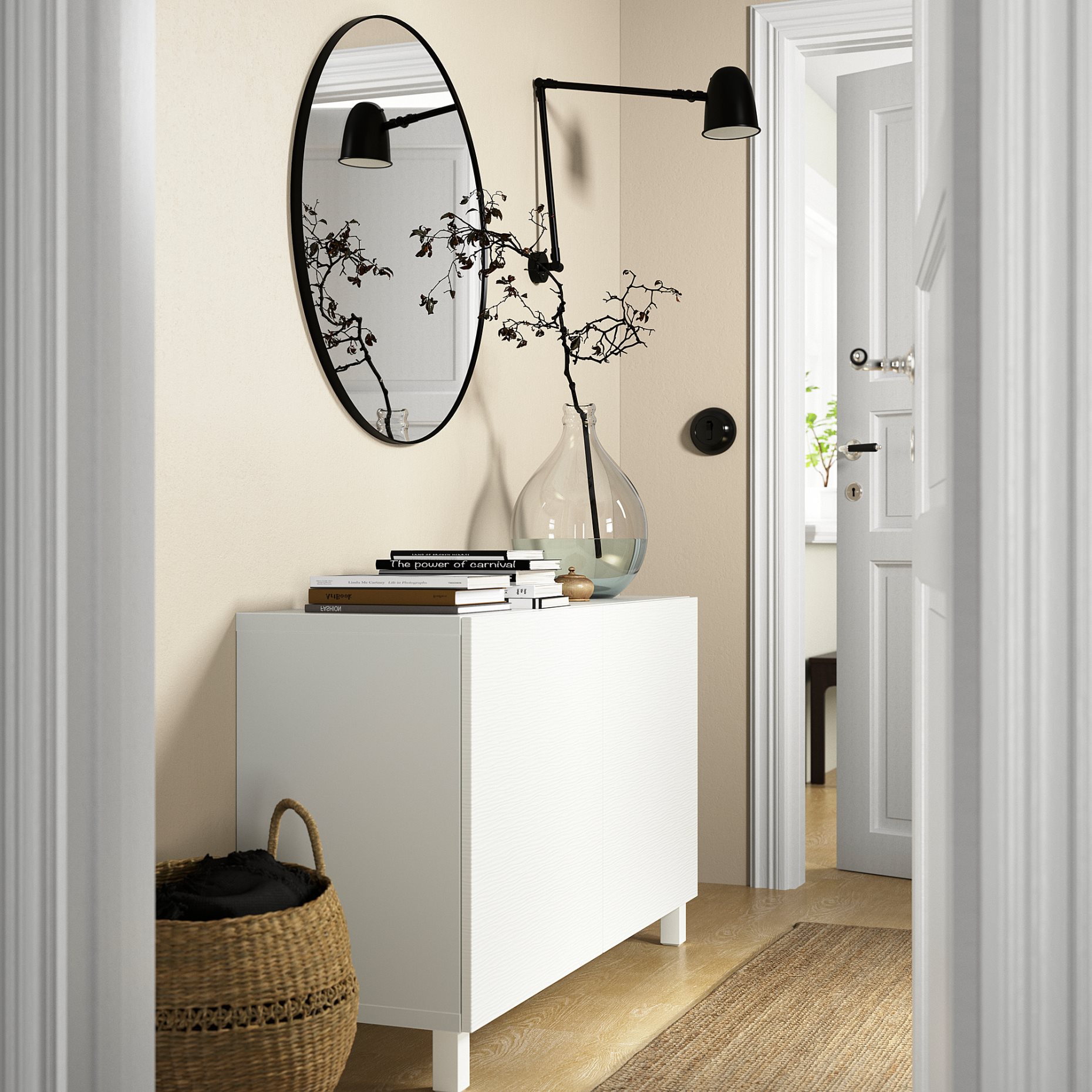 BESTÅ, storage combination with doors, 120x42x74 cm, 492.099.89