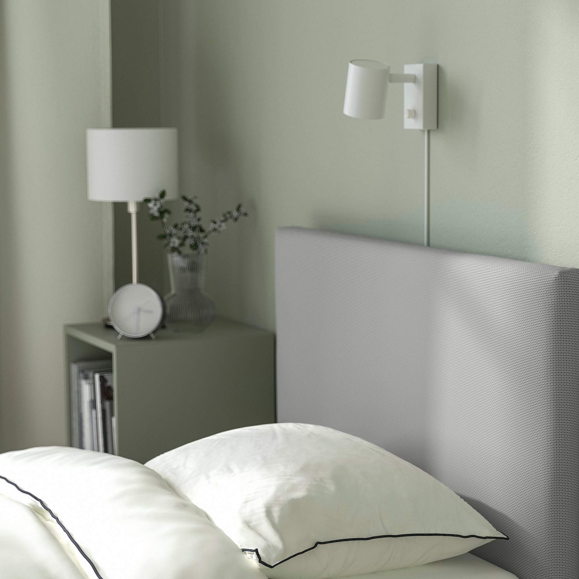 GLADSTAD, κρεβάτι με επένδυση, 90x200 cm, 504.904.59